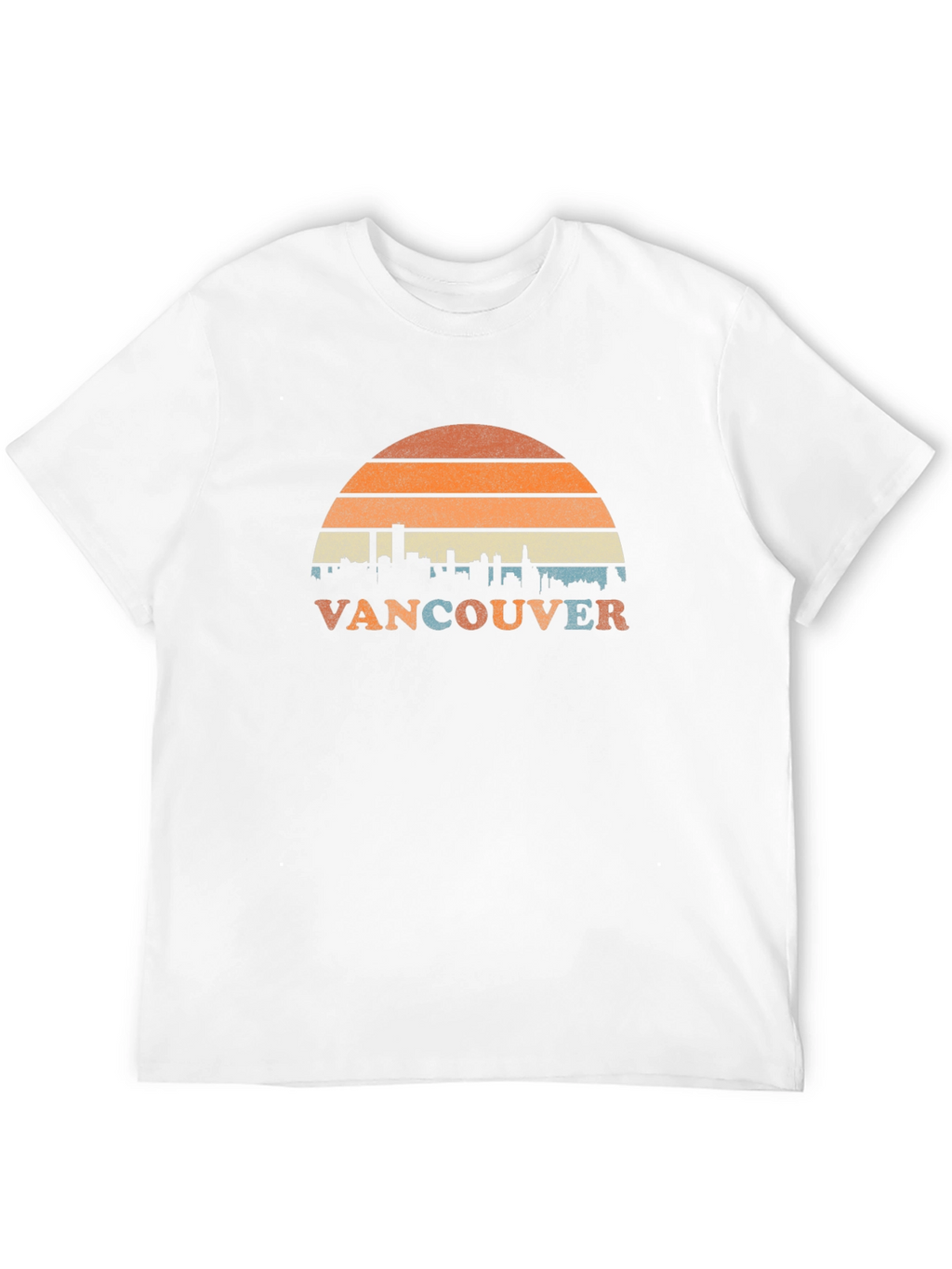Vancouver Retro Skyline T-Shirt - Cityscape Design