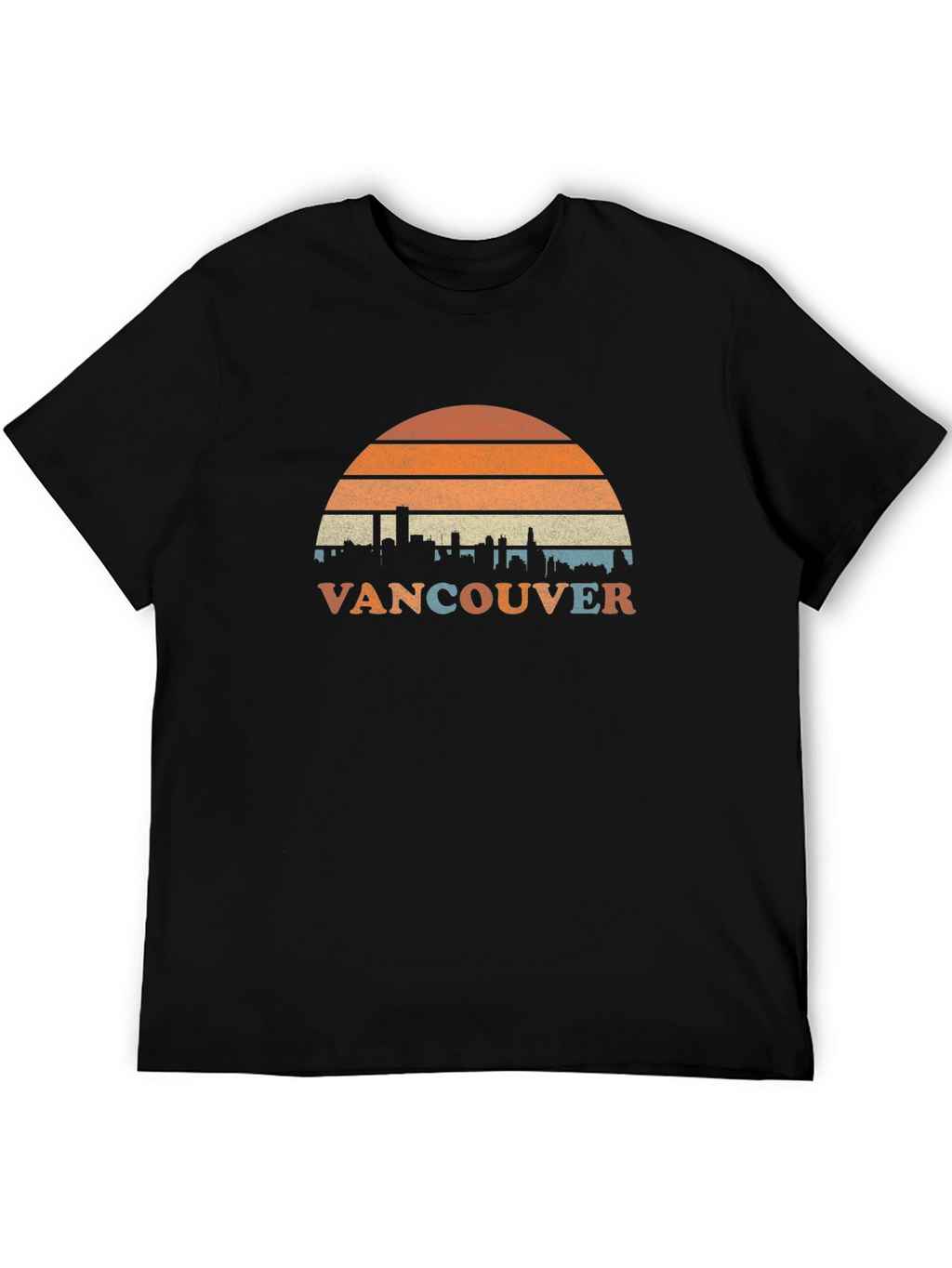 Vancouver Retro Skyline T-Shirt - Cityscape Design