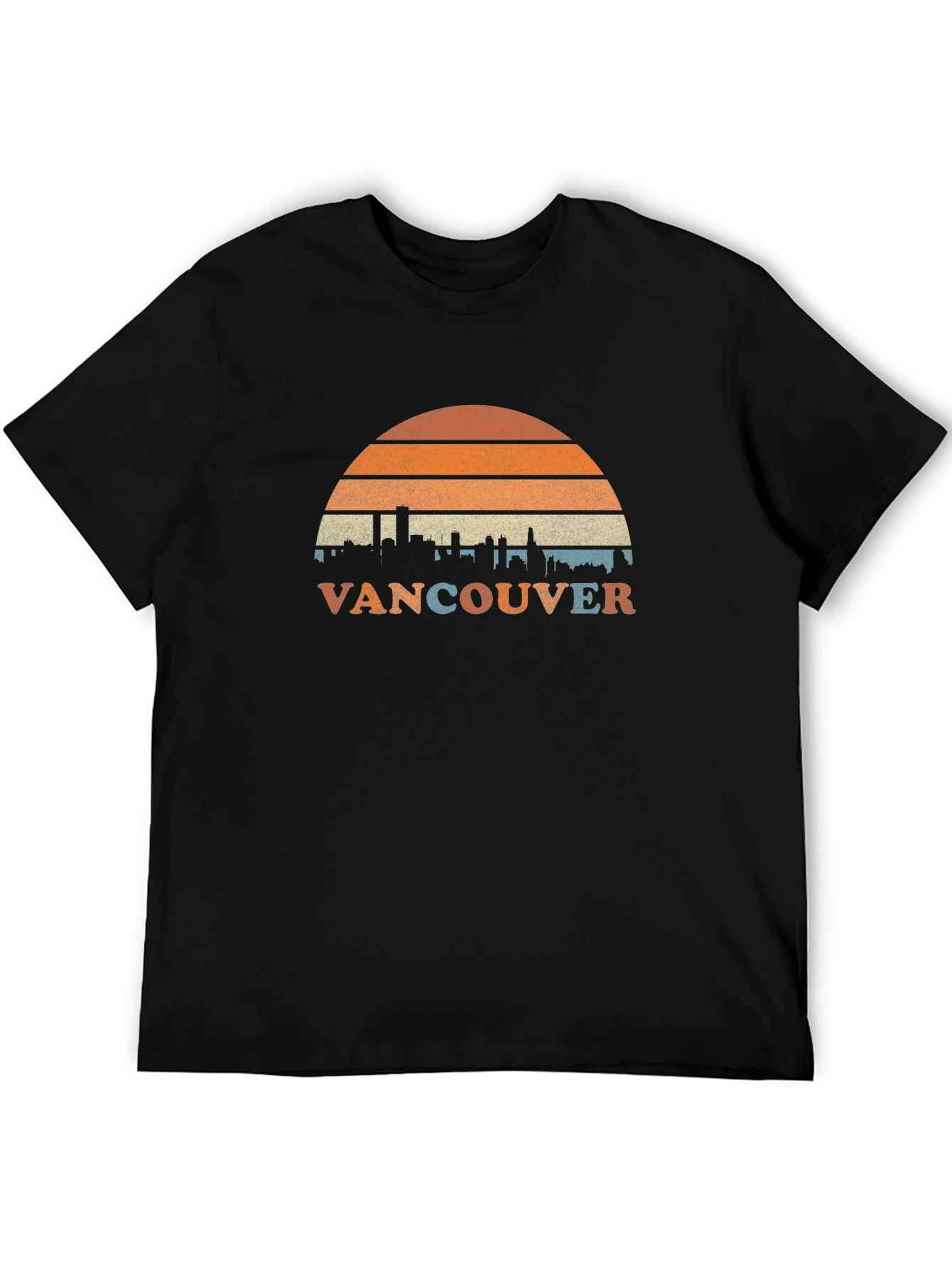 Vancouver Retro Skyline T-Shirt - Cityscape Design