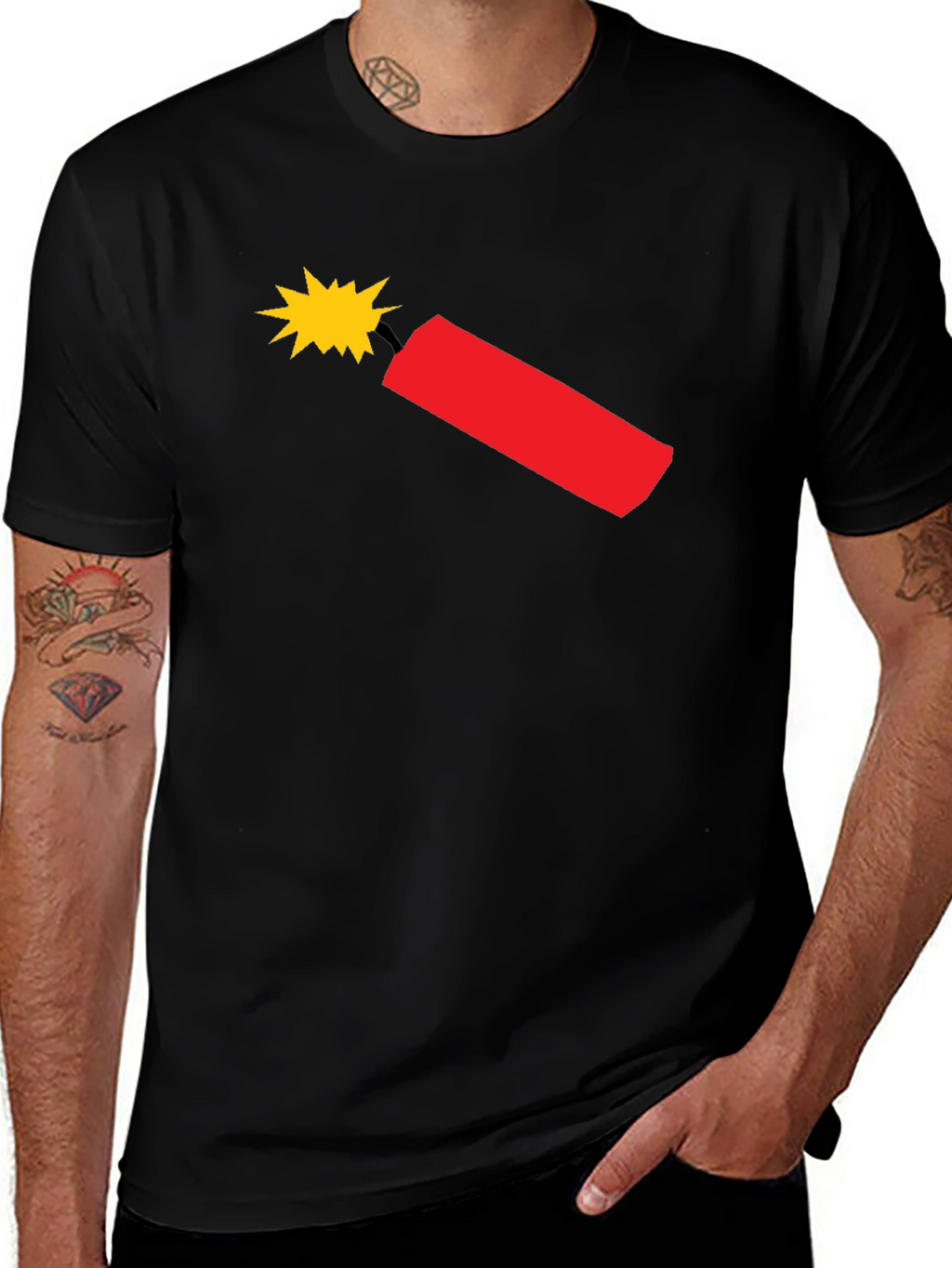 Dynamite Graphic T-Shirt - Black Cotton Tee