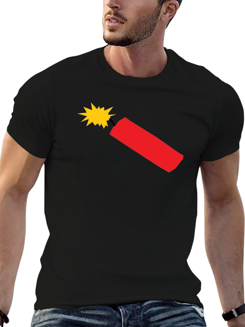 Dynamite Graphic T-Shirt - Black Cotton Tee