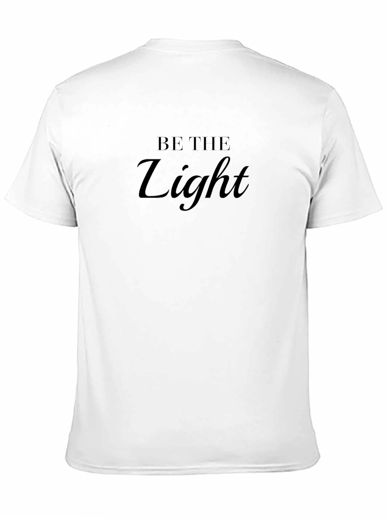 Be The Light Black T-Shirt - Inspirational Mens Tee