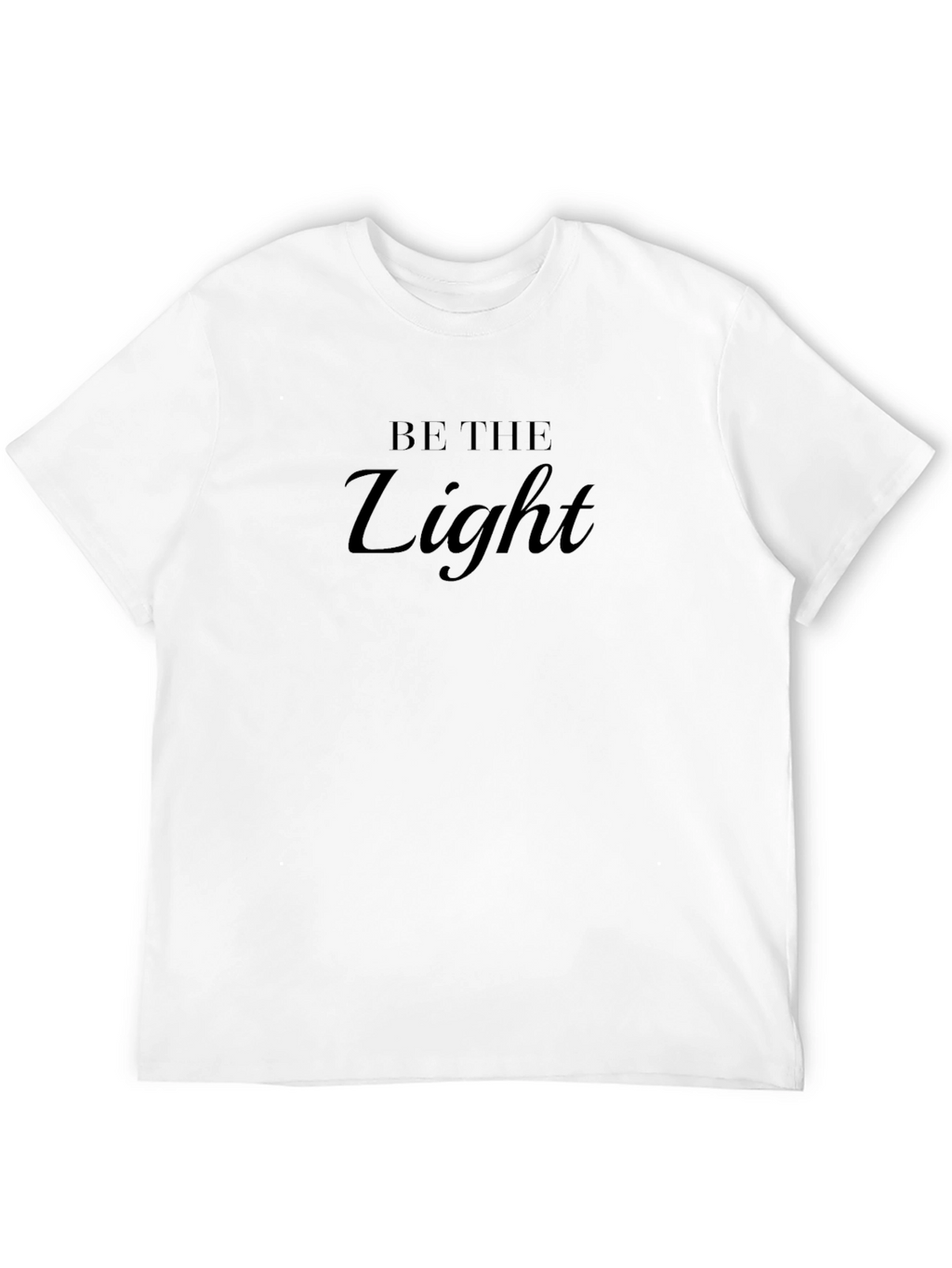 Be The Light Black T-Shirt - Inspirational Mens Tee