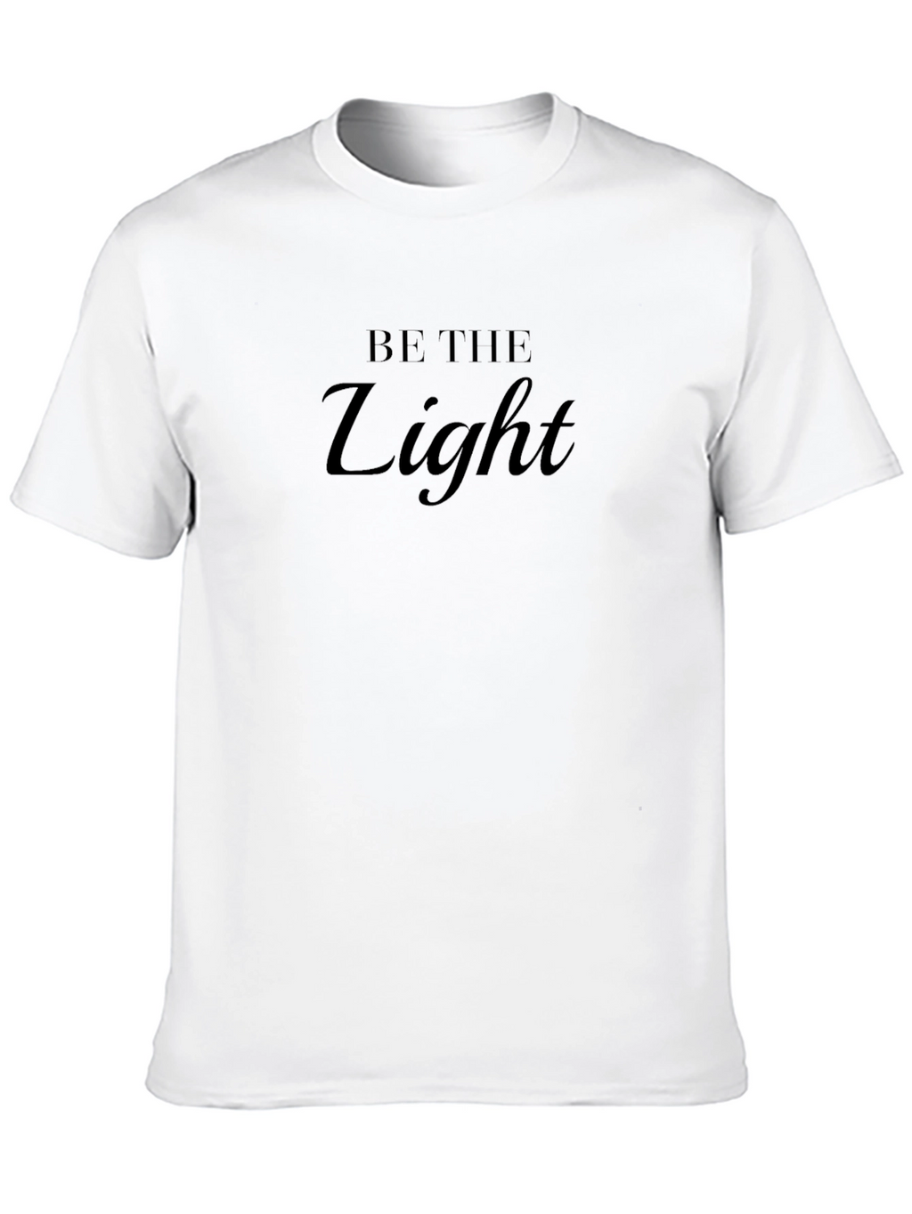 Be The Light Black T-Shirt - Inspirational Mens Tee
