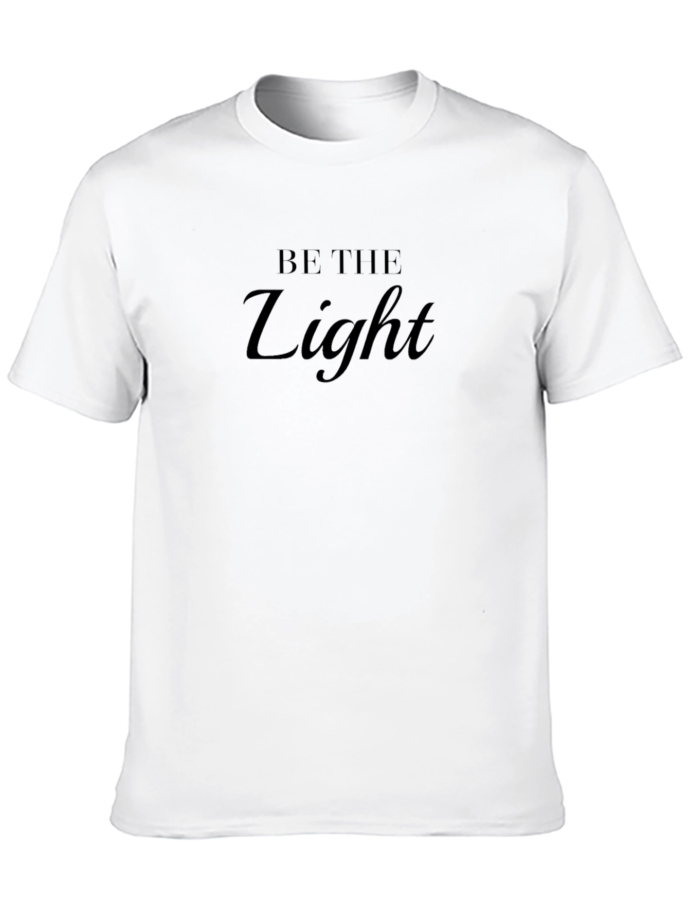 Be The Light Black T-Shirt - Inspirational Mens Tee