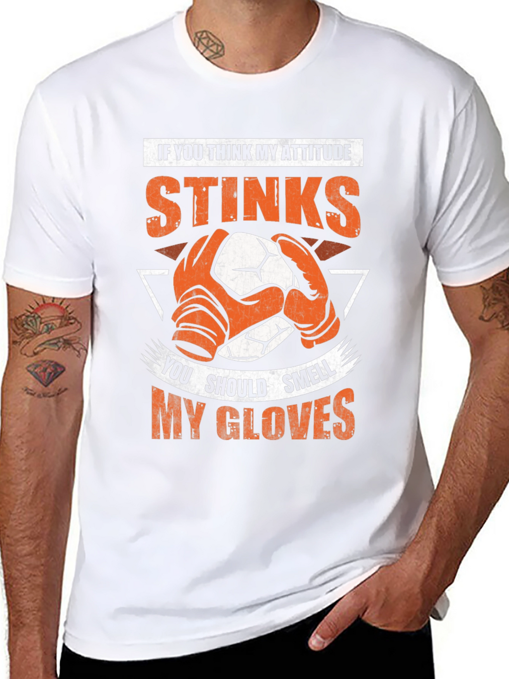 Attitude Stinks Soccer Goalie Graphic Tee