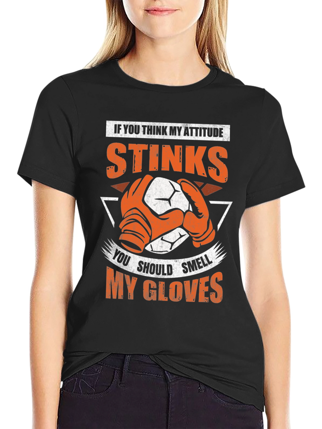 Attitude Stinks Soccer Goalie Graphic Tee