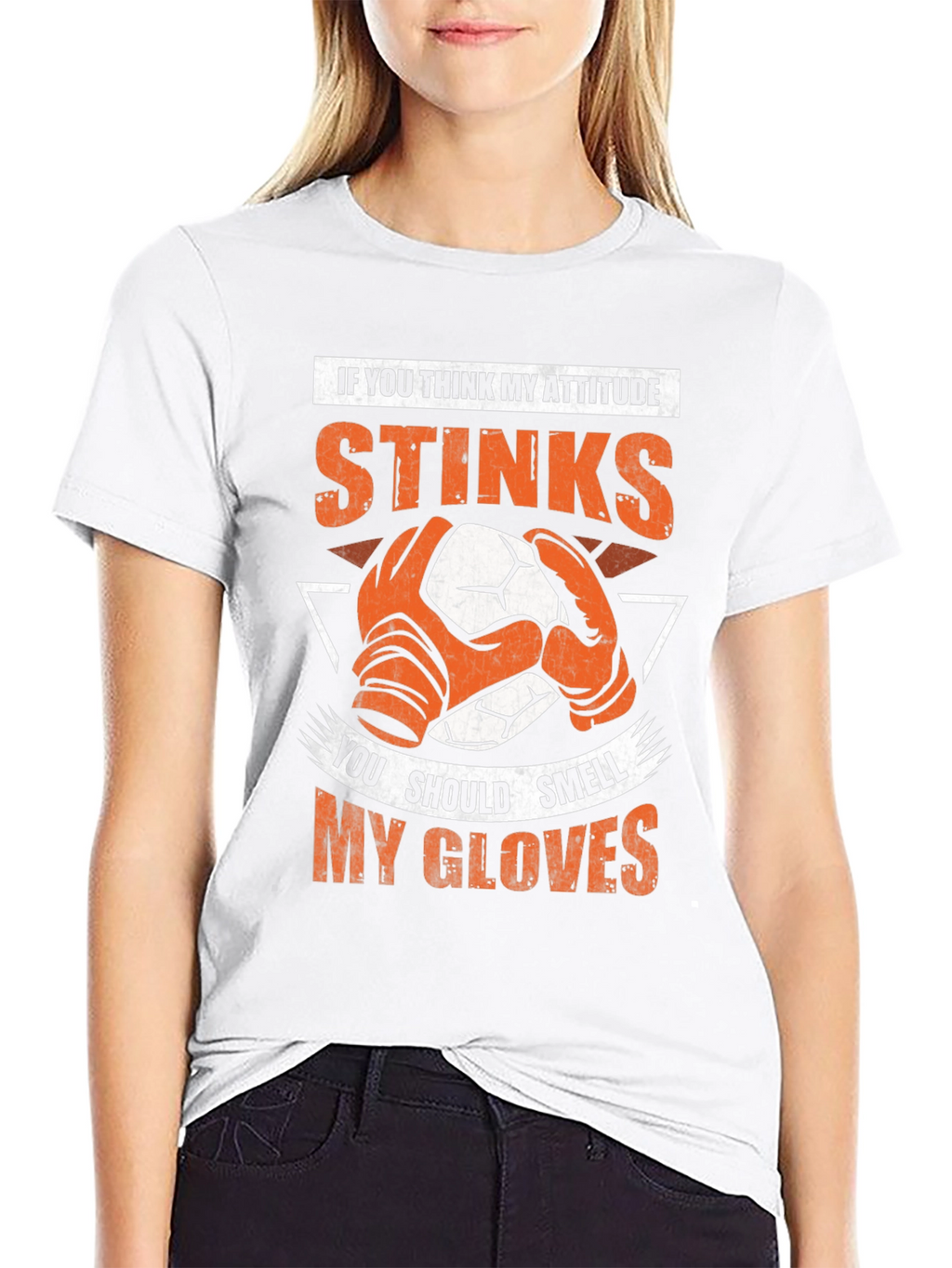 Attitude Stinks Soccer Goalie Graphic Tee