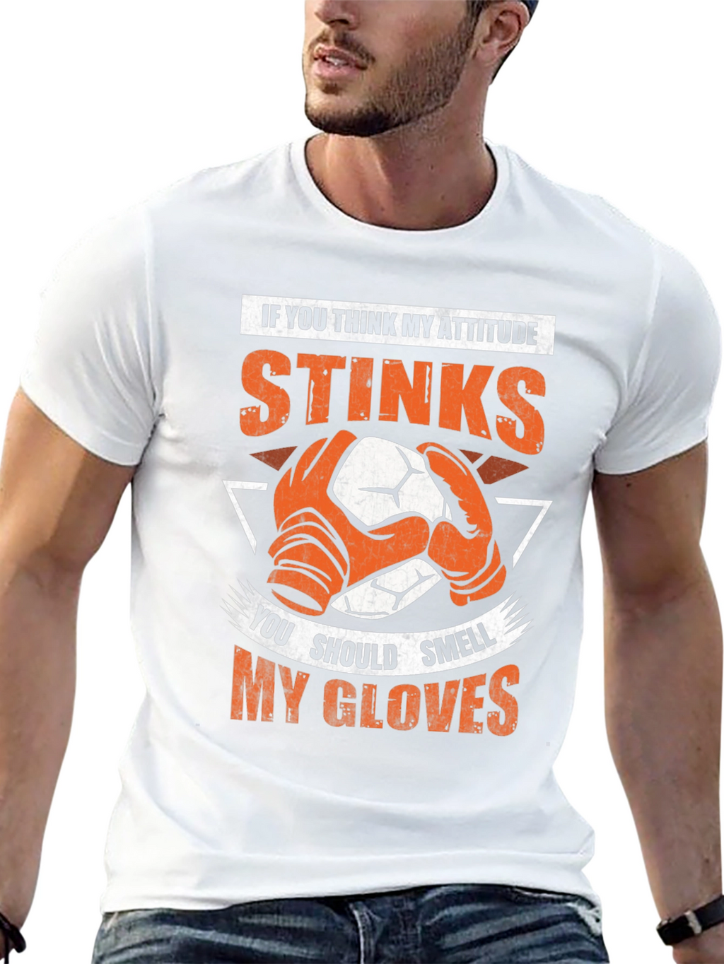 Attitude Stinks Soccer Goalie Graphic Tee