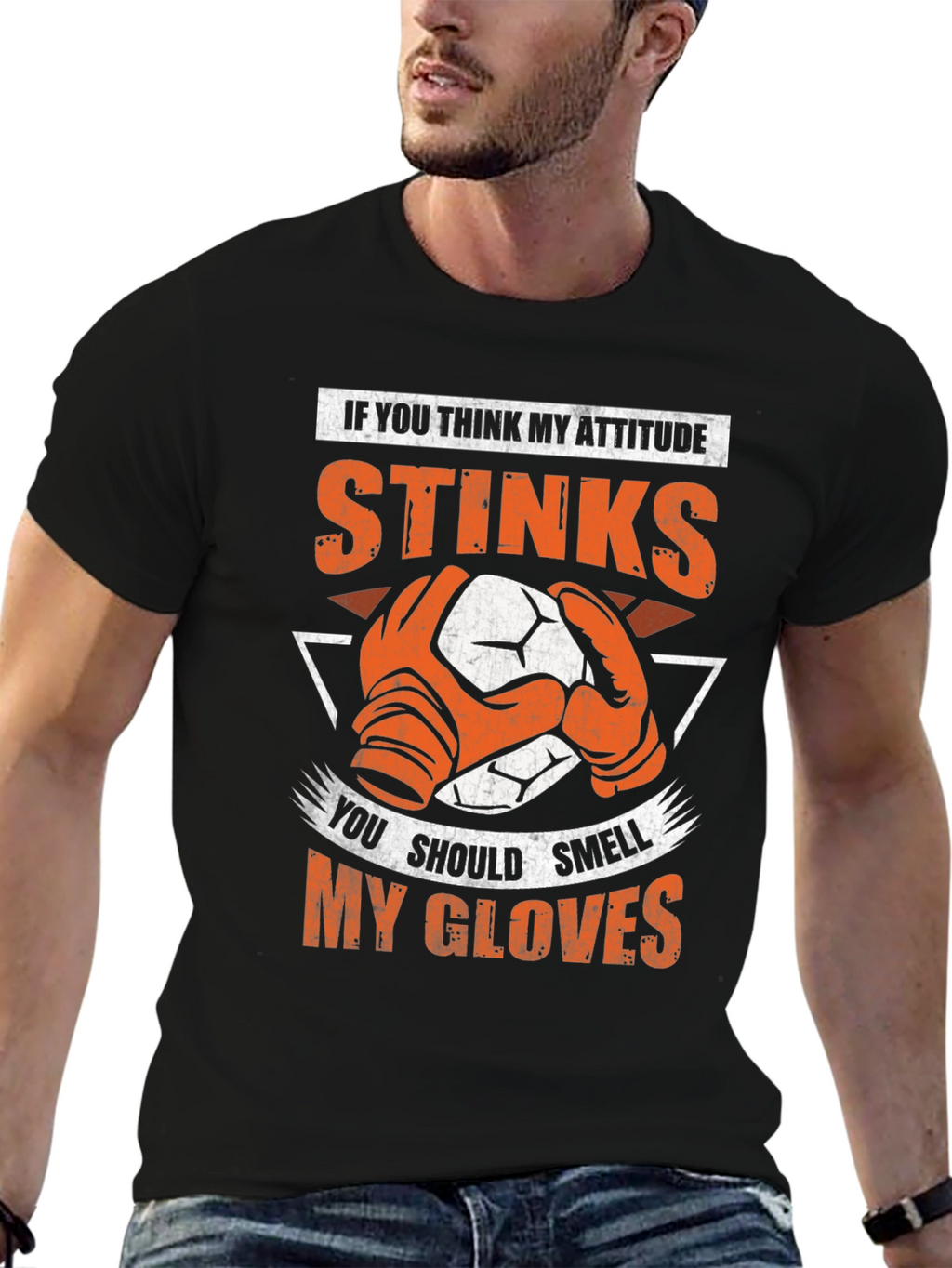 Attitude Stinks Soccer Goalie Graphic Tee