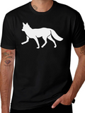 Fox Graphic Print Tee - Casual Style