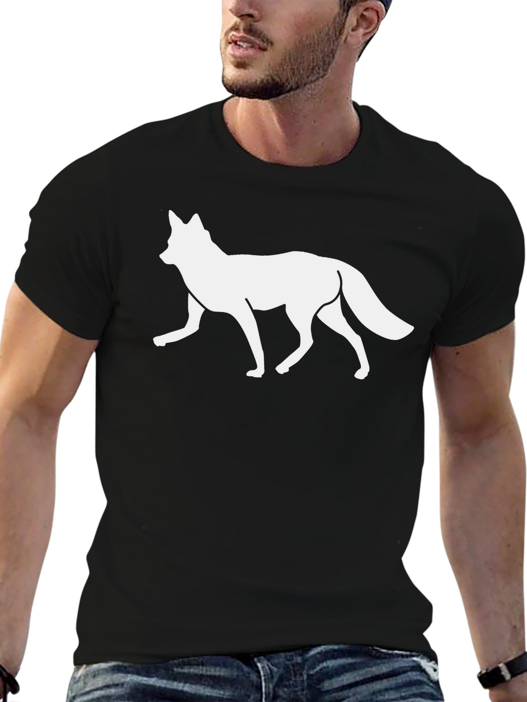 Fox Graphic Print Tee - Casual Style