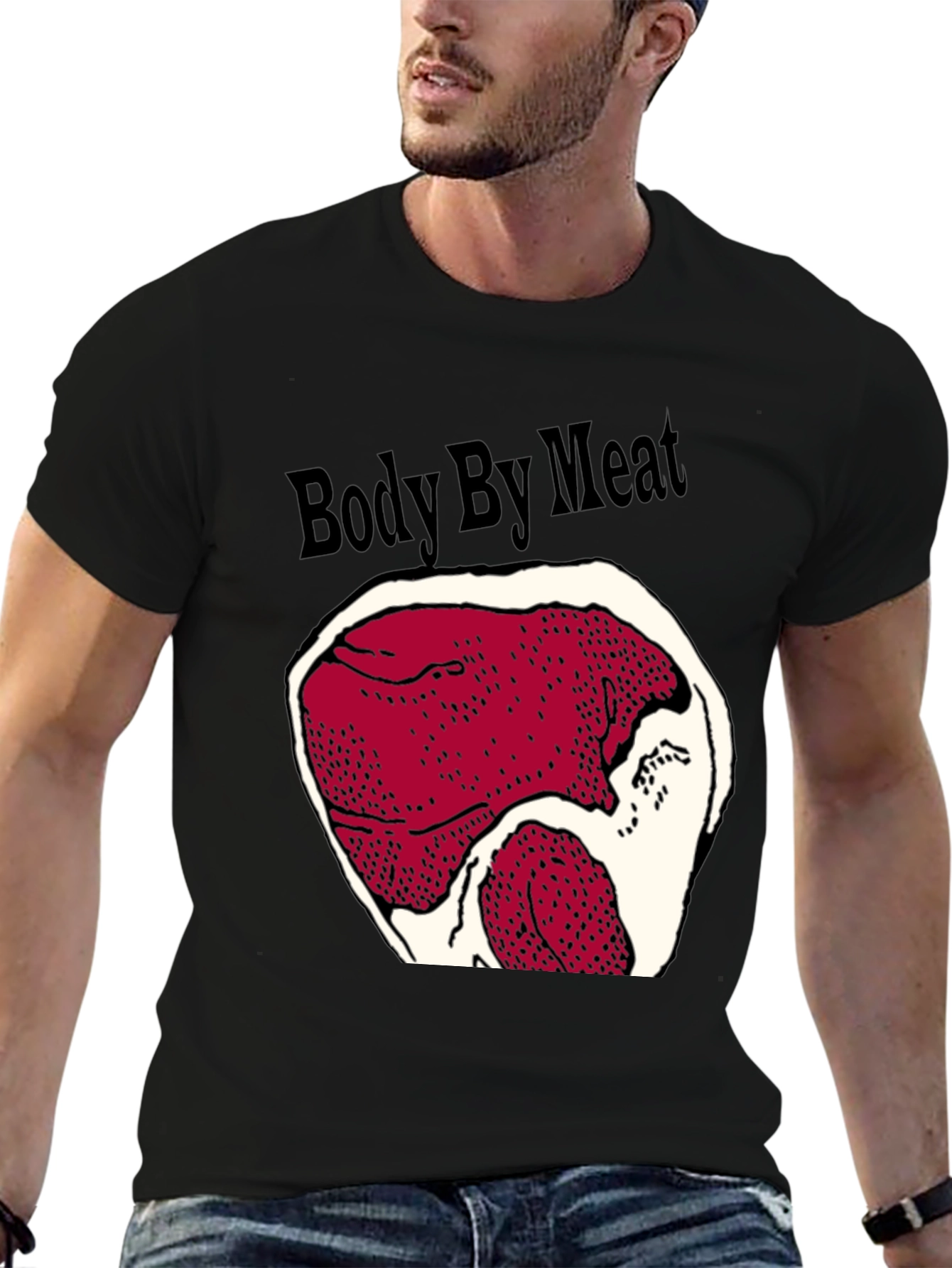Body By Meat Graphic Black T-Shirt