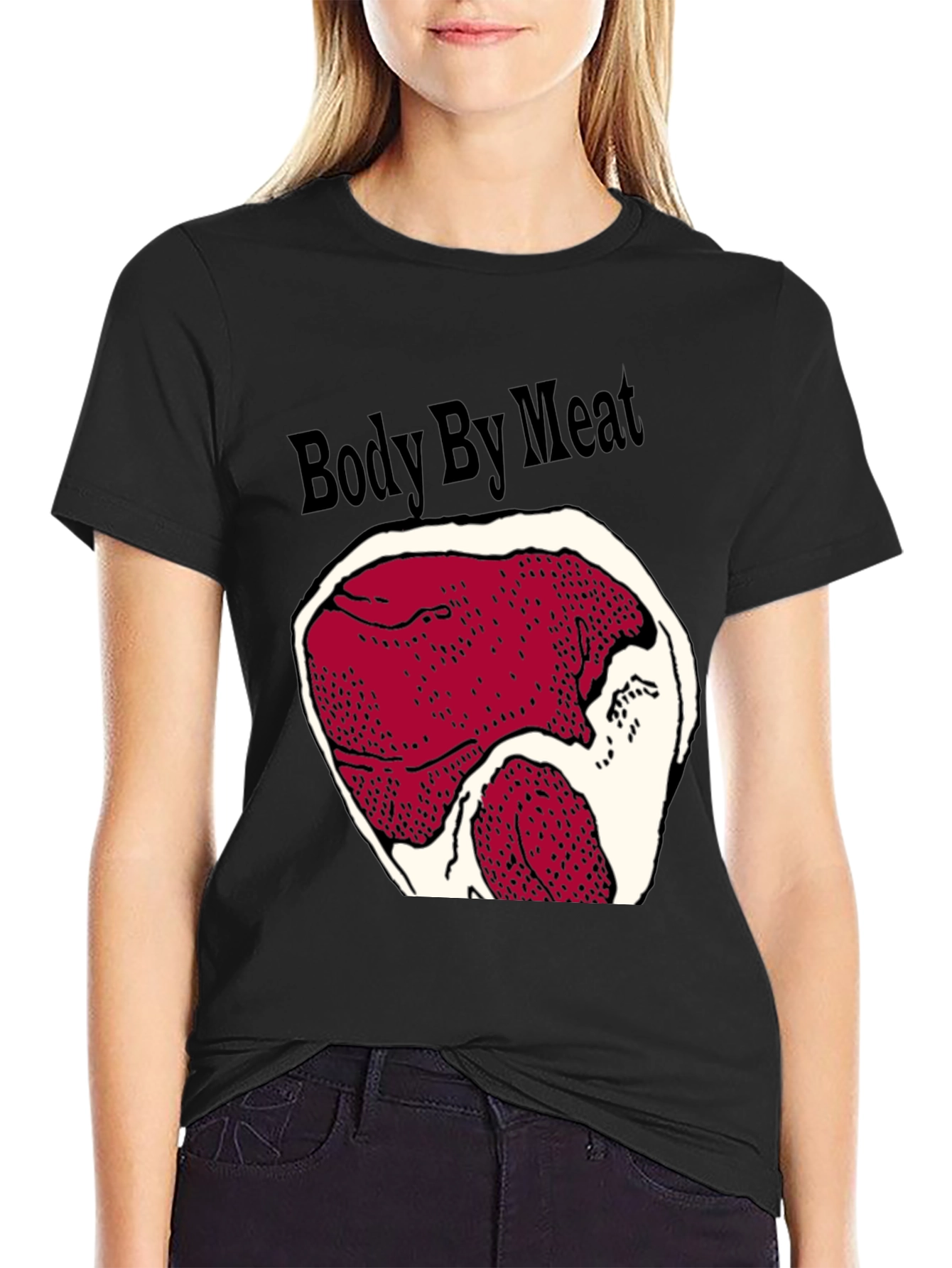 Body By Meat Graphic Black T-Shirt
