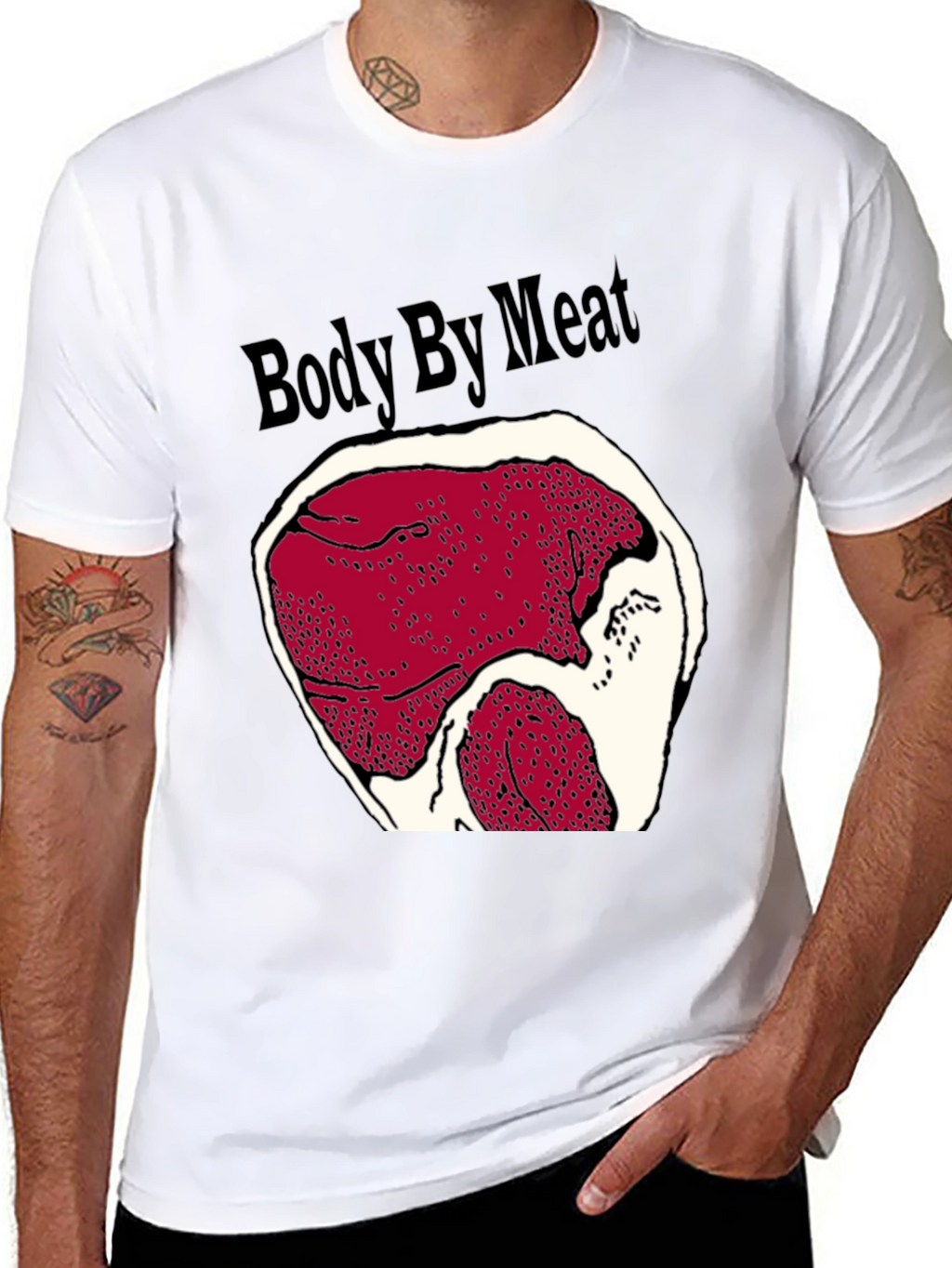 Body By Meat Graphic Black T-Shirt