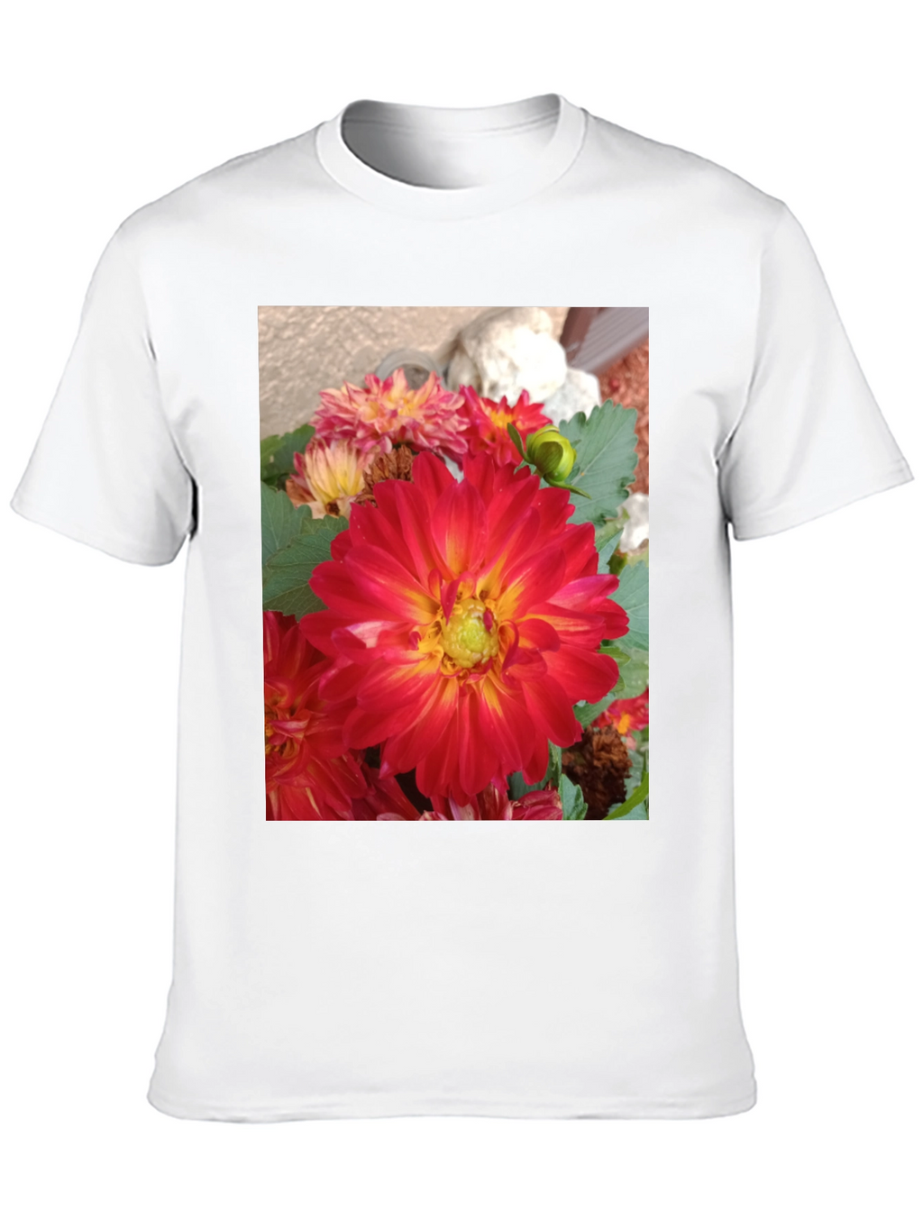 Floral Print Black Tee