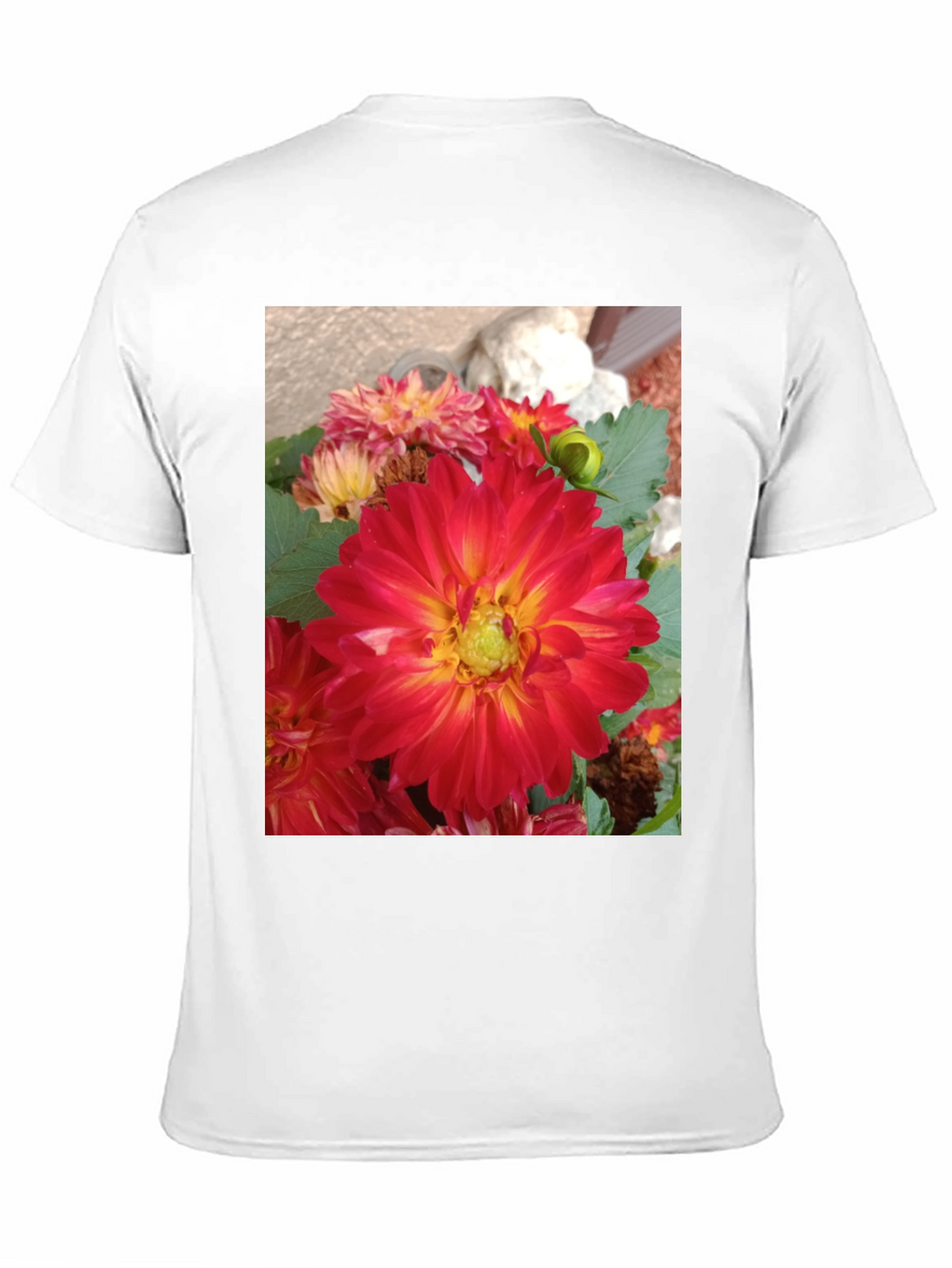 Floral Print Black Tee