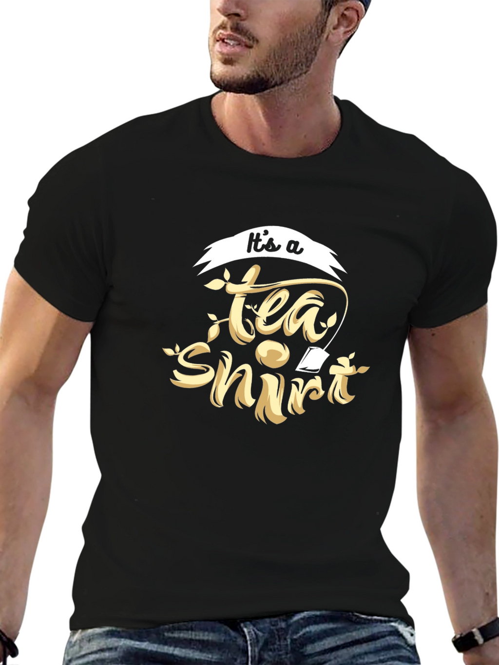 Its a Tea Shirt Black Cotton Tee