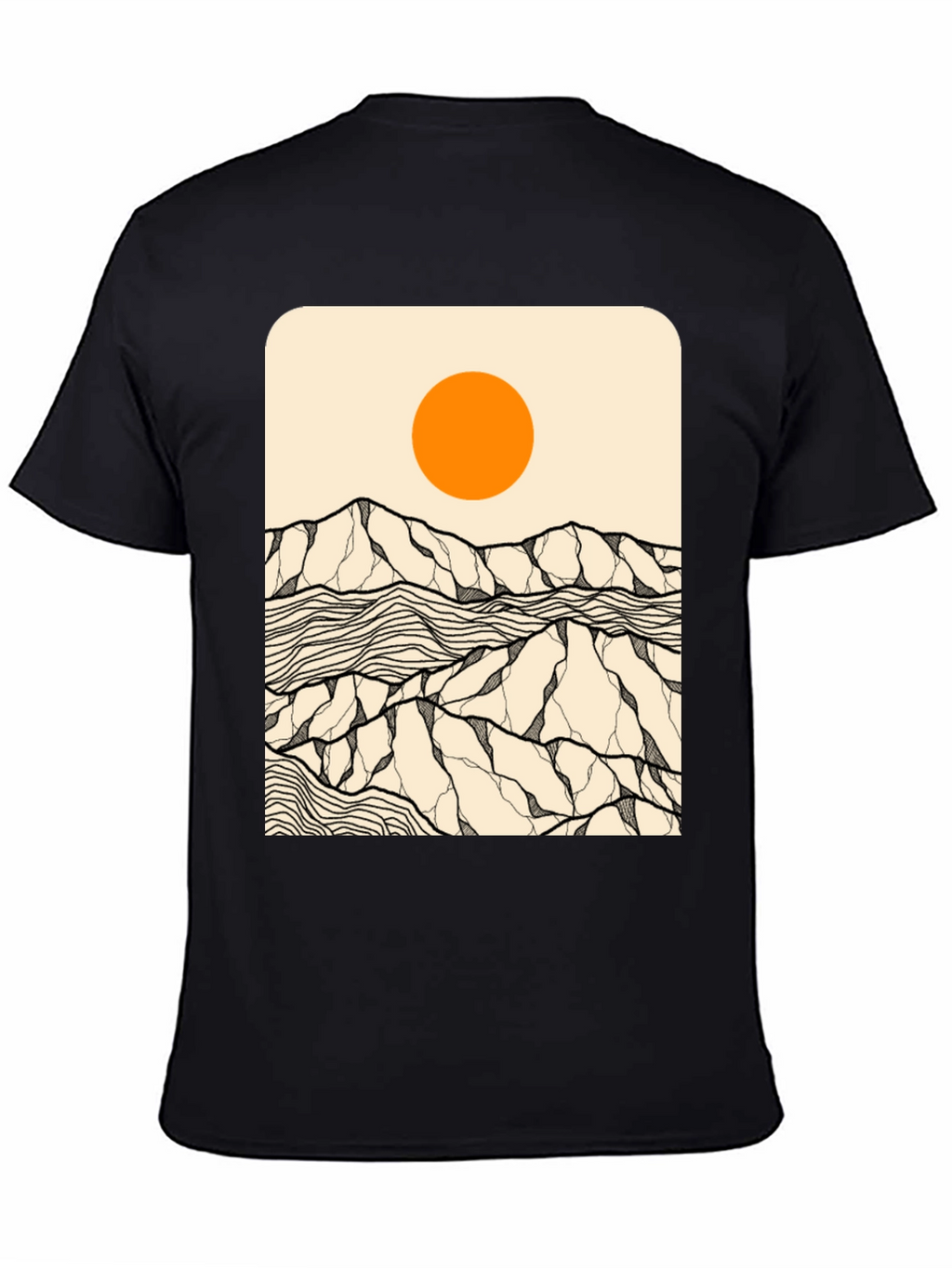 Abstract Mountain Sun Graphic Tee