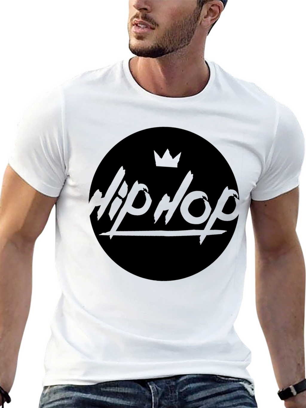 Black Hip Hop Crown T-Shirt