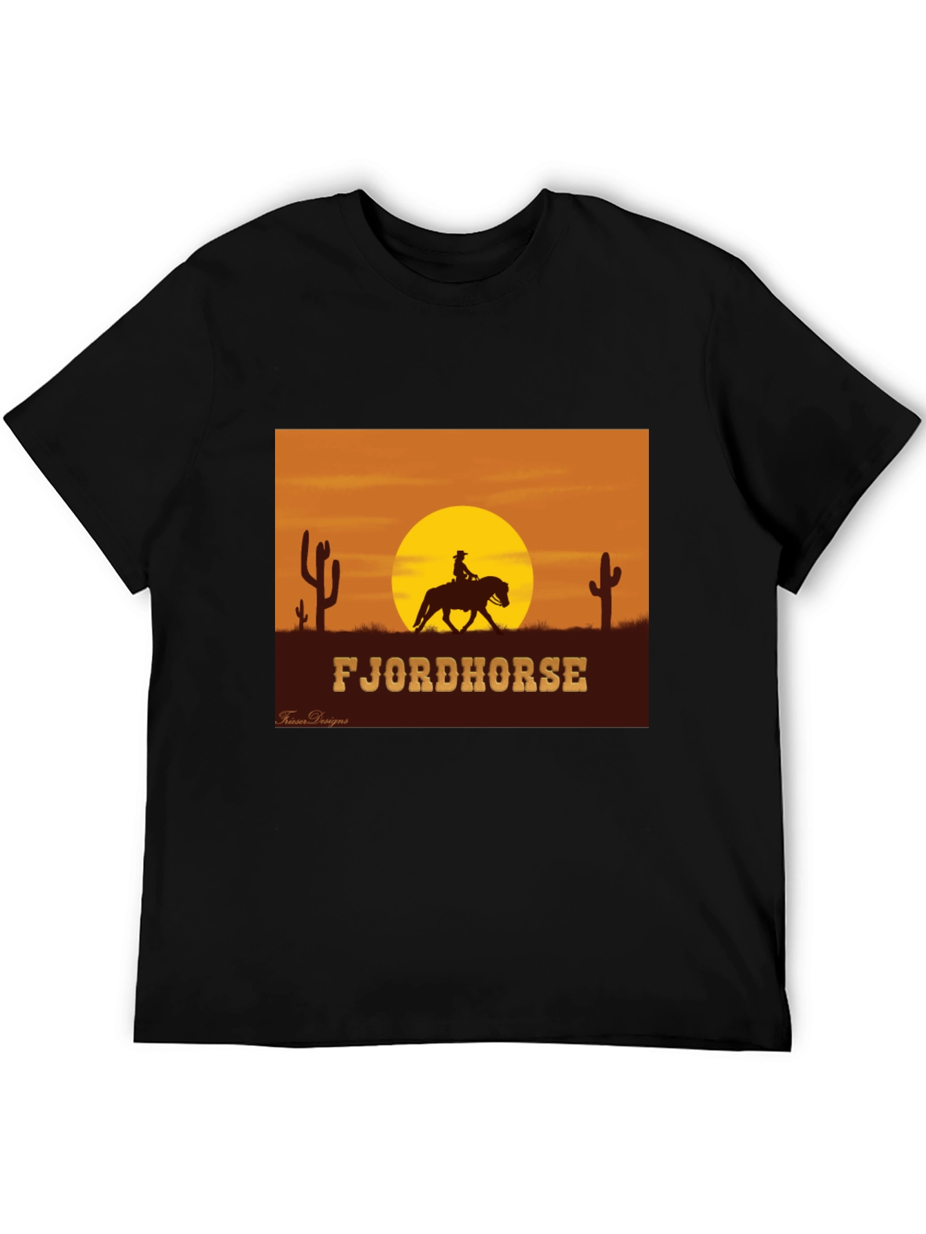 Fjordhorse Sunset Graphic T-Shirt - Western Silhouette