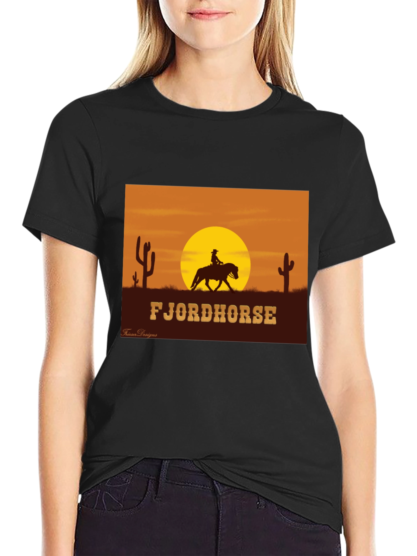 Fjordhorse Sunset Graphic T-Shirt - Western Silhouette