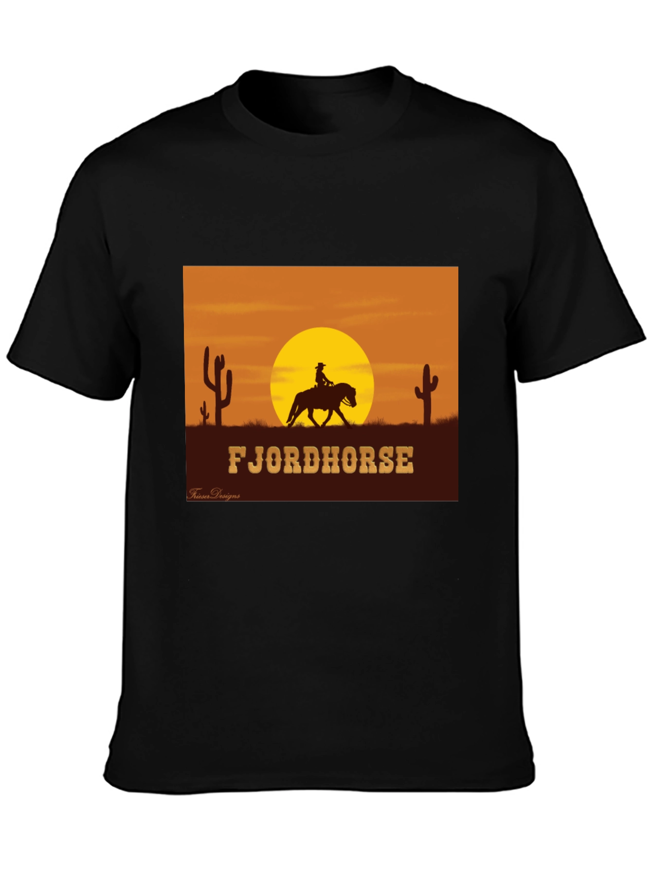 Fjordhorse Sunset Graphic T-Shirt - Western Silhouette