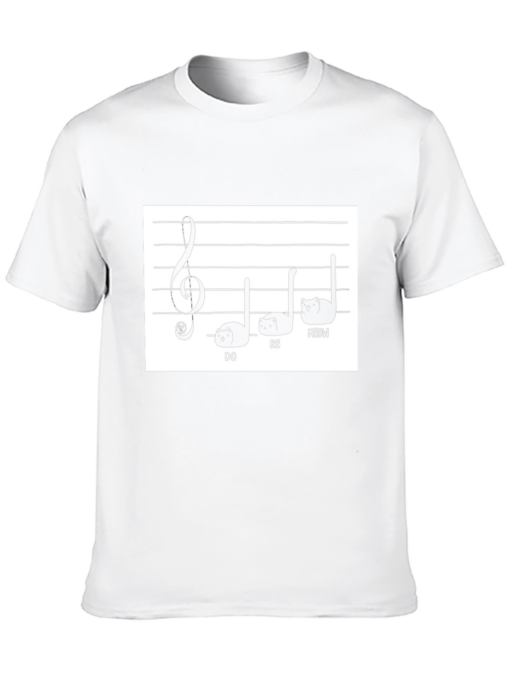Cat Music Note T-Shirt - Funny Treble Clef Tee