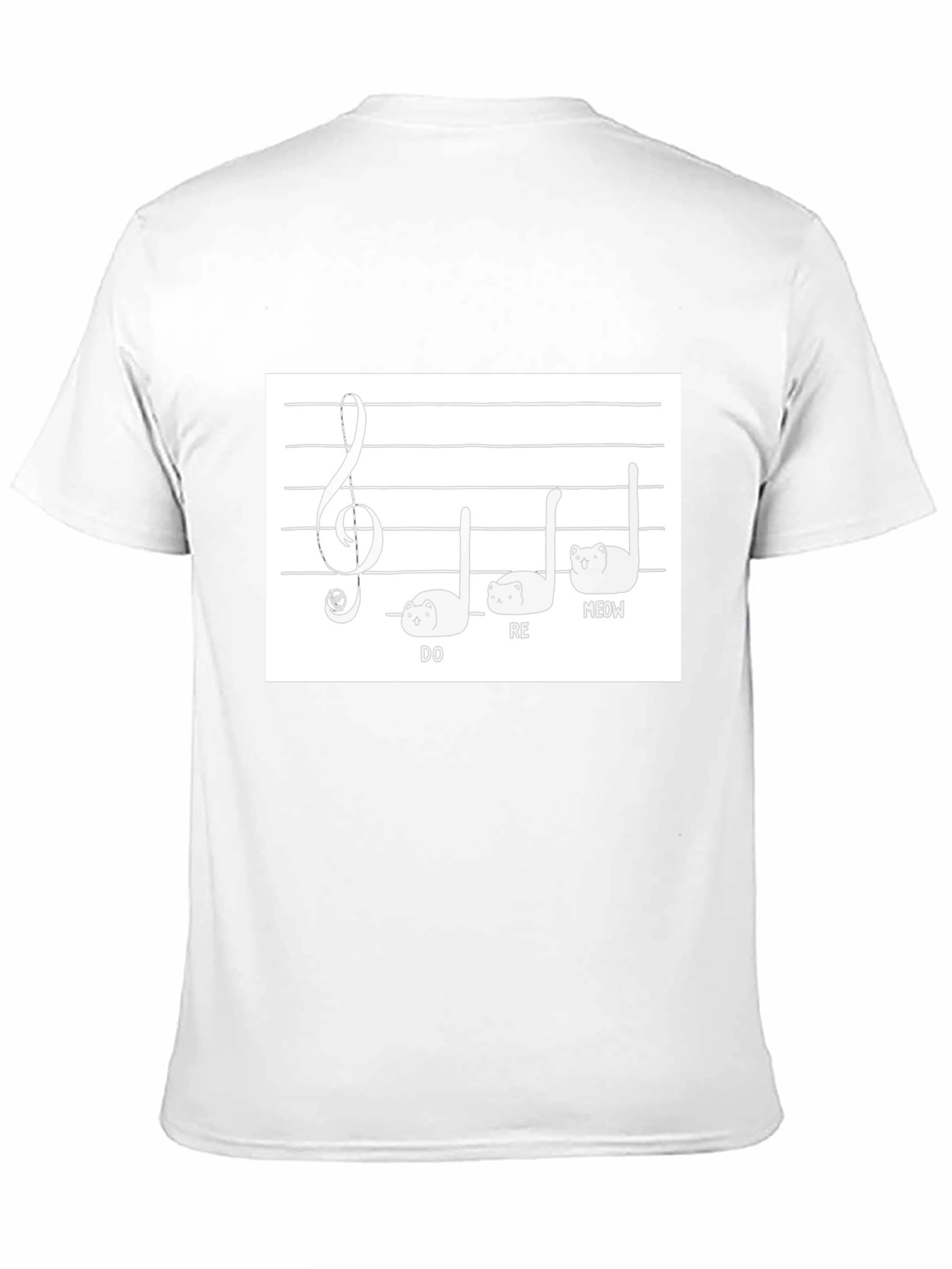 Cat Music Note T-Shirt - Funny Treble Clef Tee