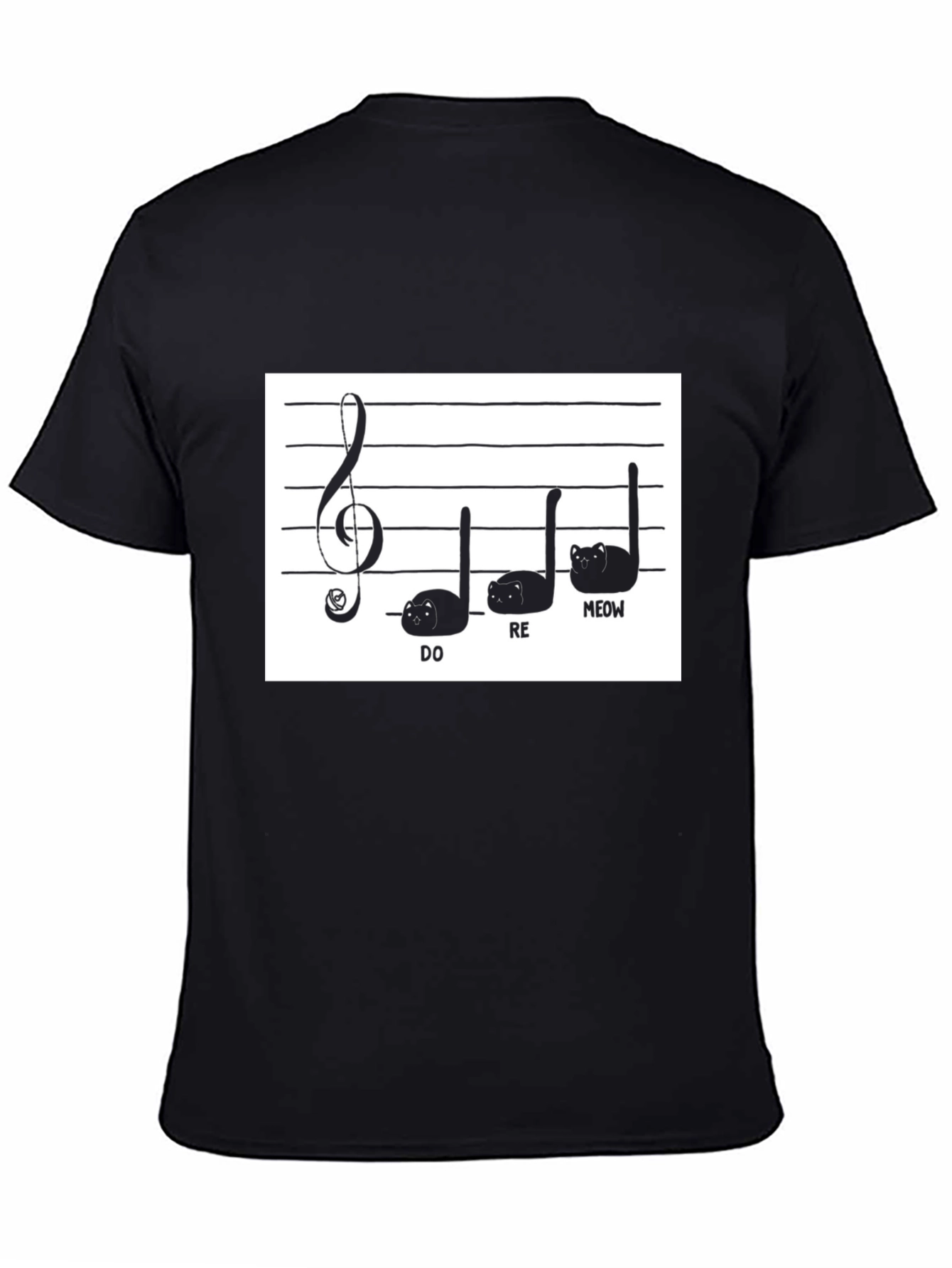 Cat Music Note T-Shirt - Funny Treble Clef Tee