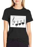 Cat Music Note T-Shirt - Funny Treble Clef Tee