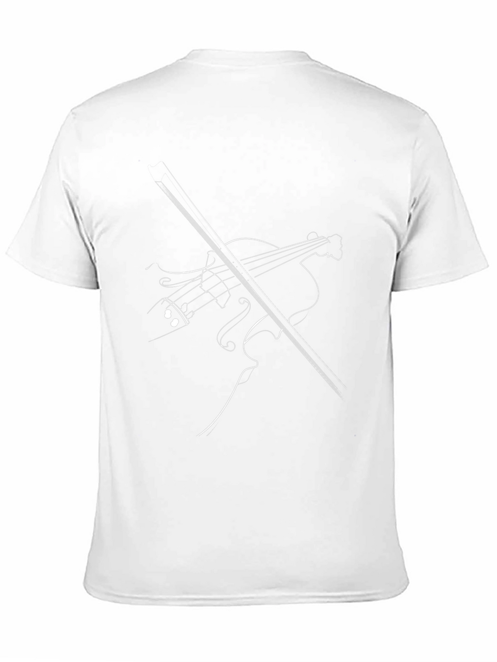 Abstract Cello Graphic Tee - Black Cotton T-Shirt