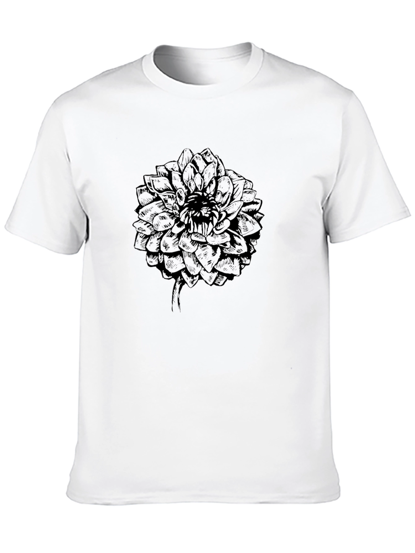 Black Floral Graphic Print Tee