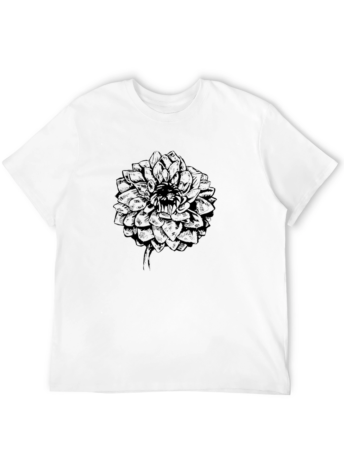 Black Floral Graphic Print Tee