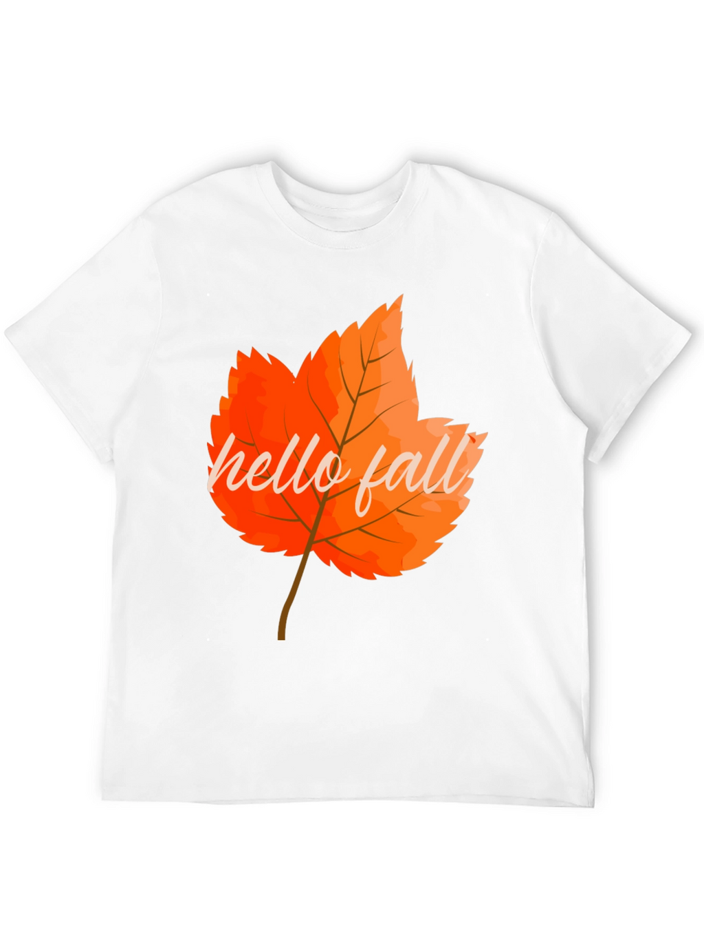 Hello Fall Autumn Leaf Graphic Tee