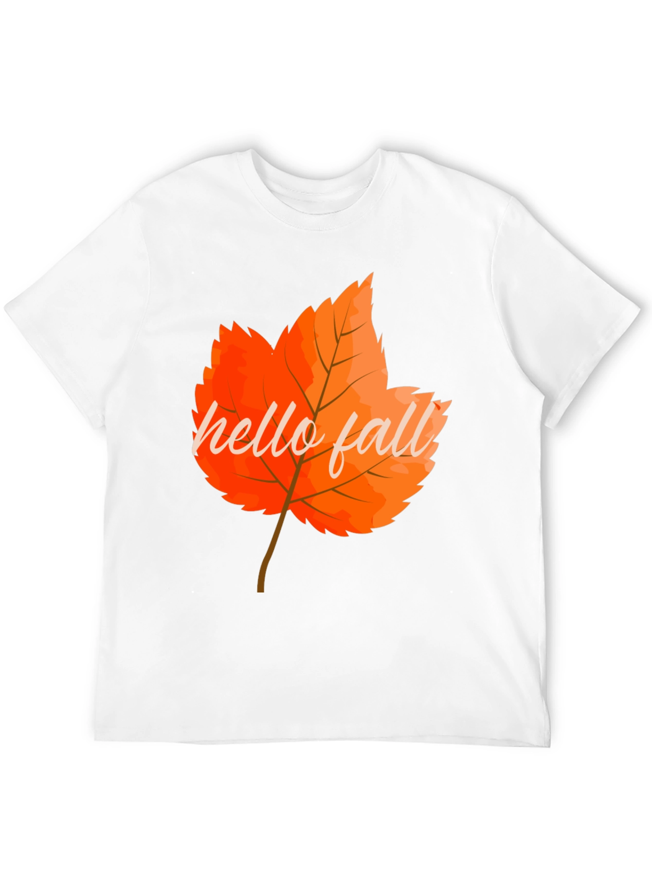 Hello Fall Autumn Leaf Graphic Tee
