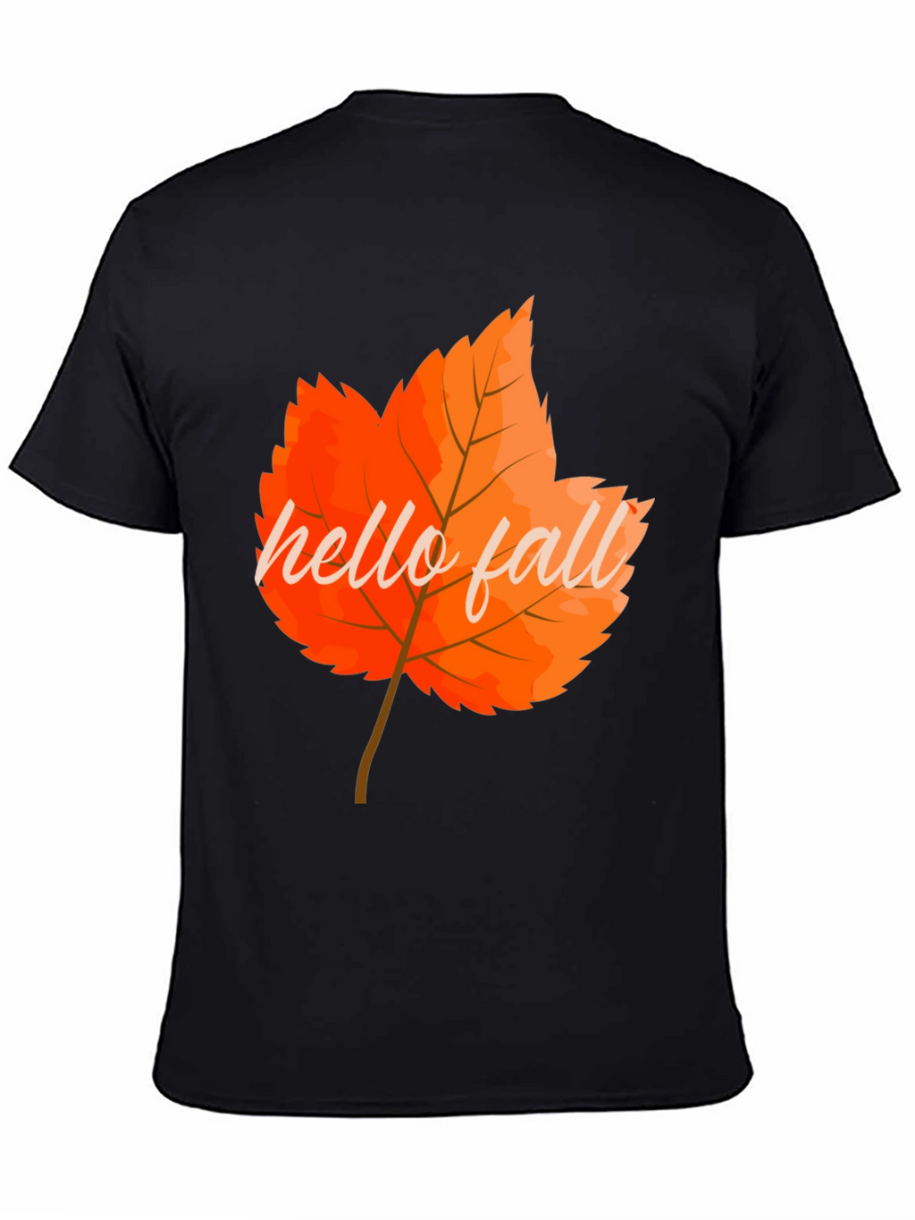 Hello Fall Autumn Leaf Graphic Tee