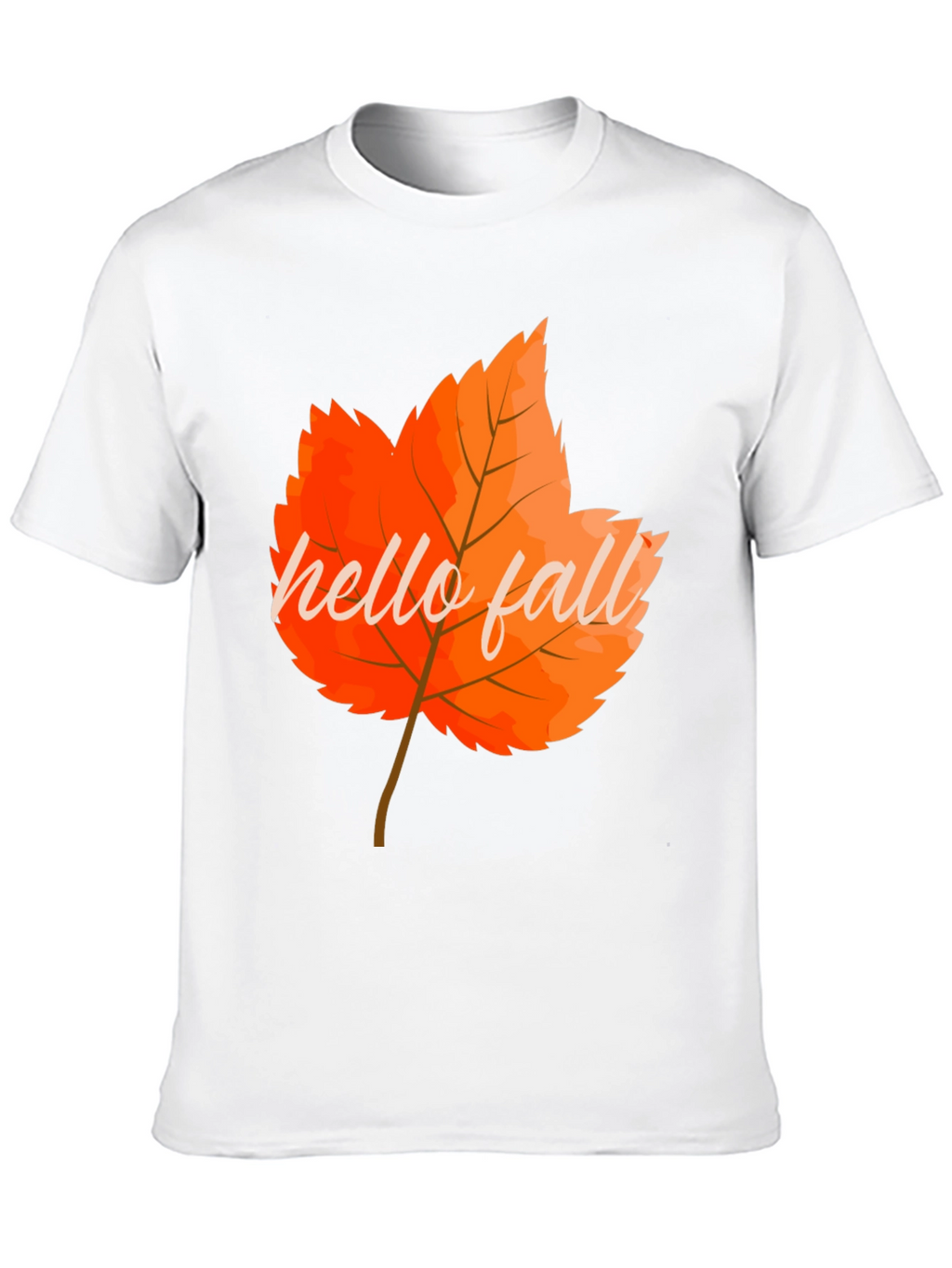 Hello Fall Autumn Leaf Graphic Tee