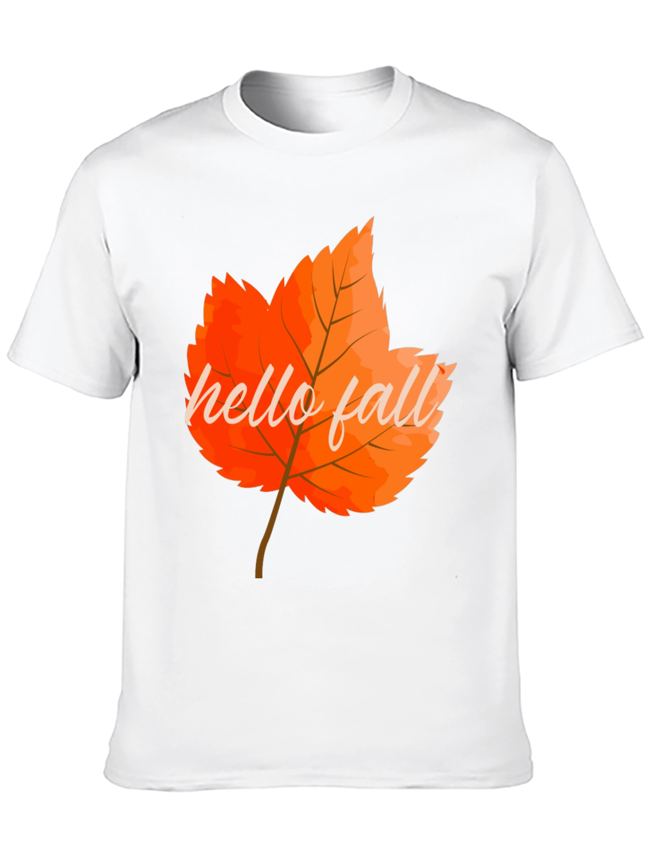 Hello Fall Autumn Leaf Graphic Tee