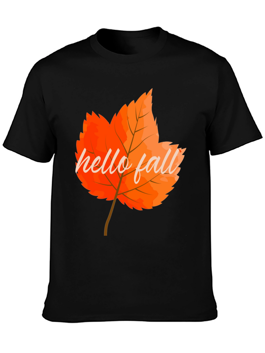 Hello Fall Autumn Leaf Graphic Tee