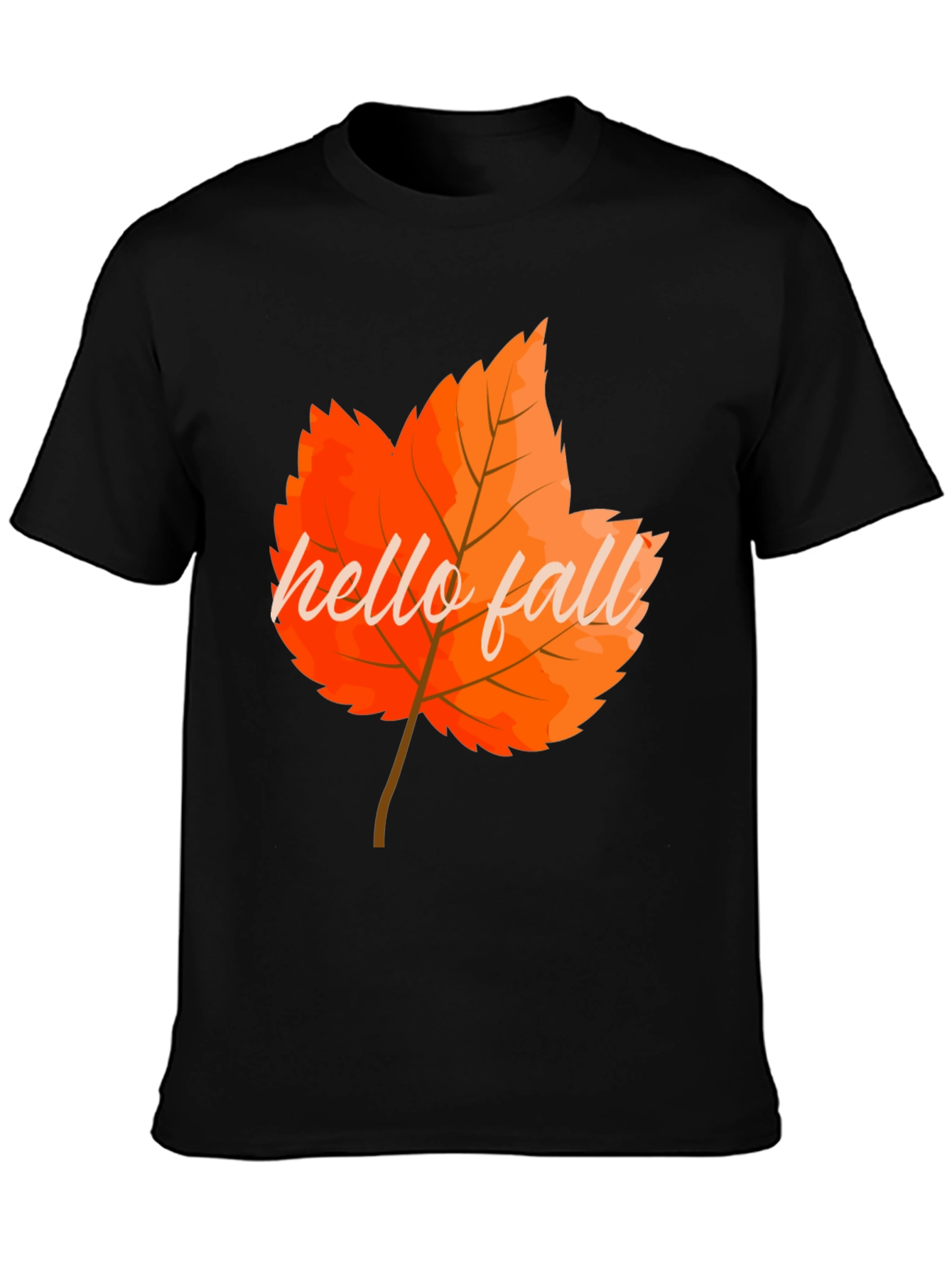 Hello Fall Autumn Leaf Graphic Tee