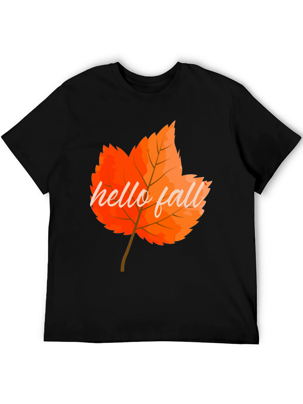 Hello Fall Autumn Leaf Graphic Tee