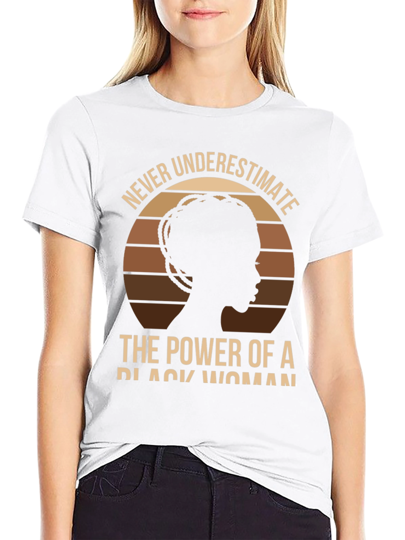 Never Underestimate Black Woman Power T-Shirt