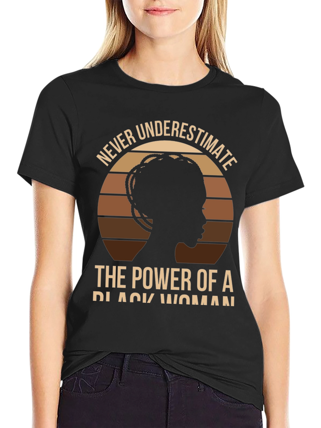 Never Underestimate Black Woman Power T-Shirt