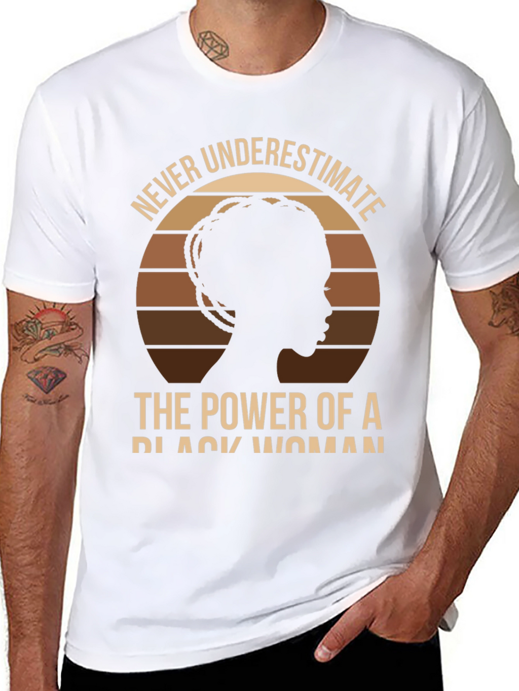 Never Underestimate Black Woman Power T-Shirt