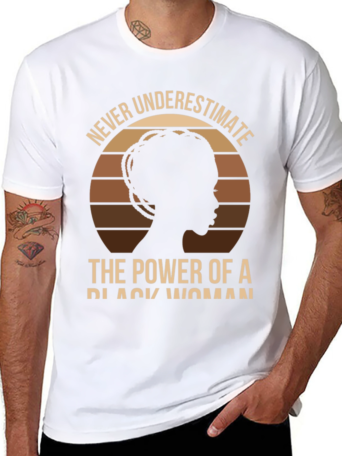 Never Underestimate Black Woman Power T-Shirt