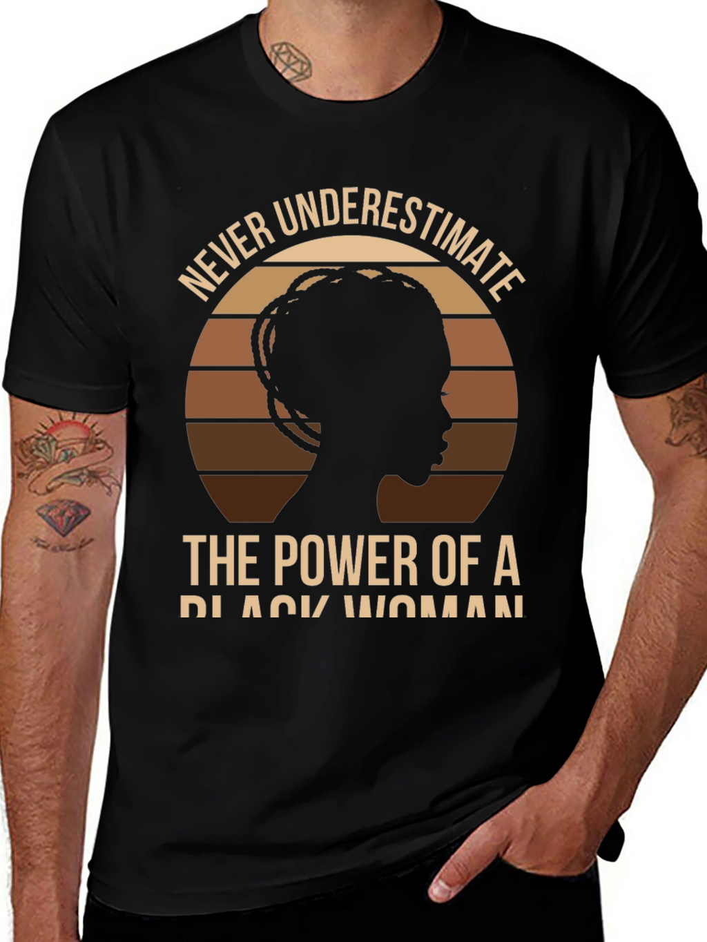 Never Underestimate Black Woman Power T-Shirt