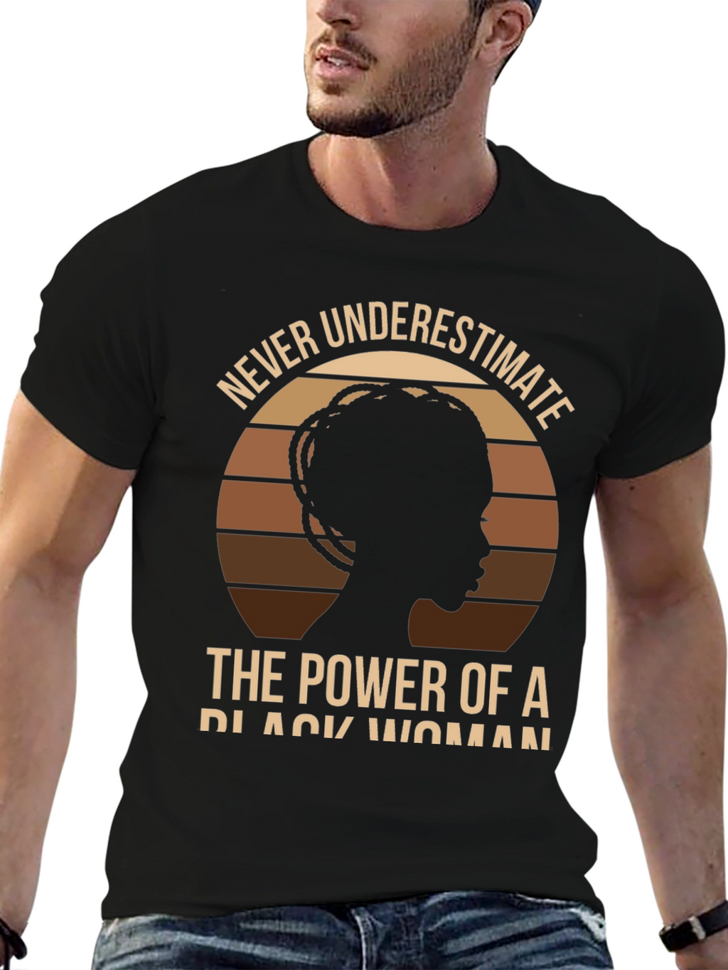 Never Underestimate Black Woman Power T-Shirt