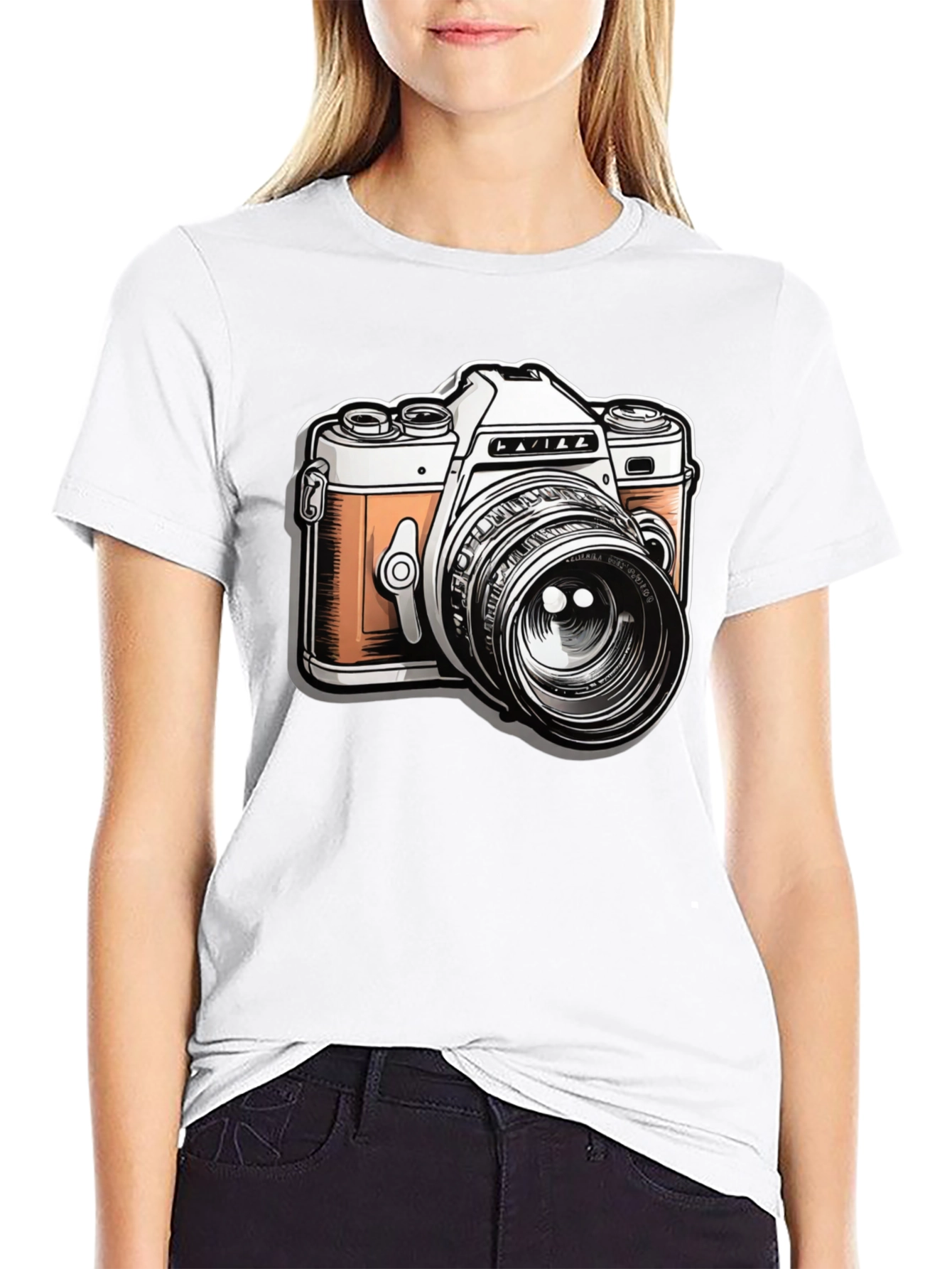 Retro Camera Graphic T-Shirt - Classic Style