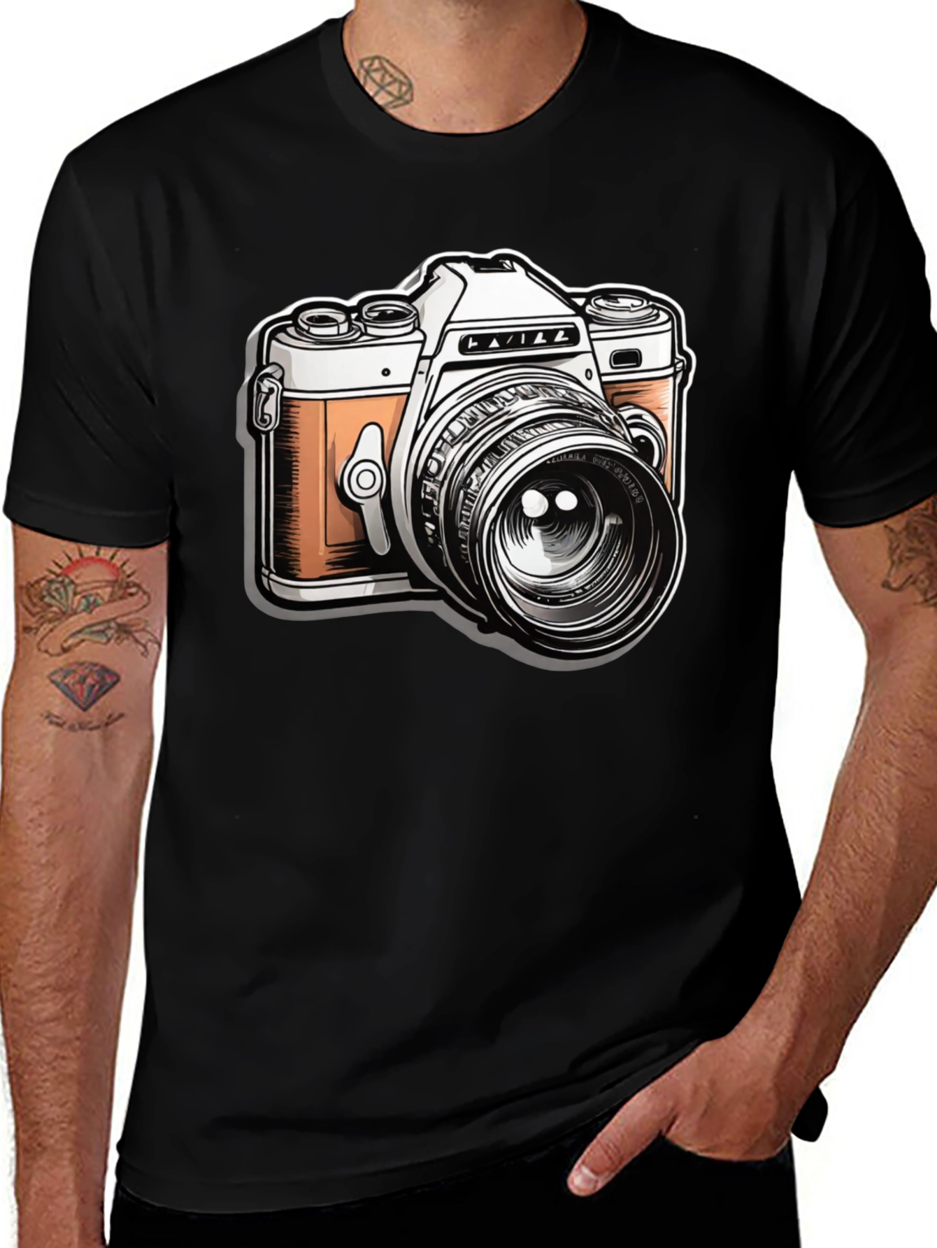 Retro Camera Graphic T-Shirt - Classic Style